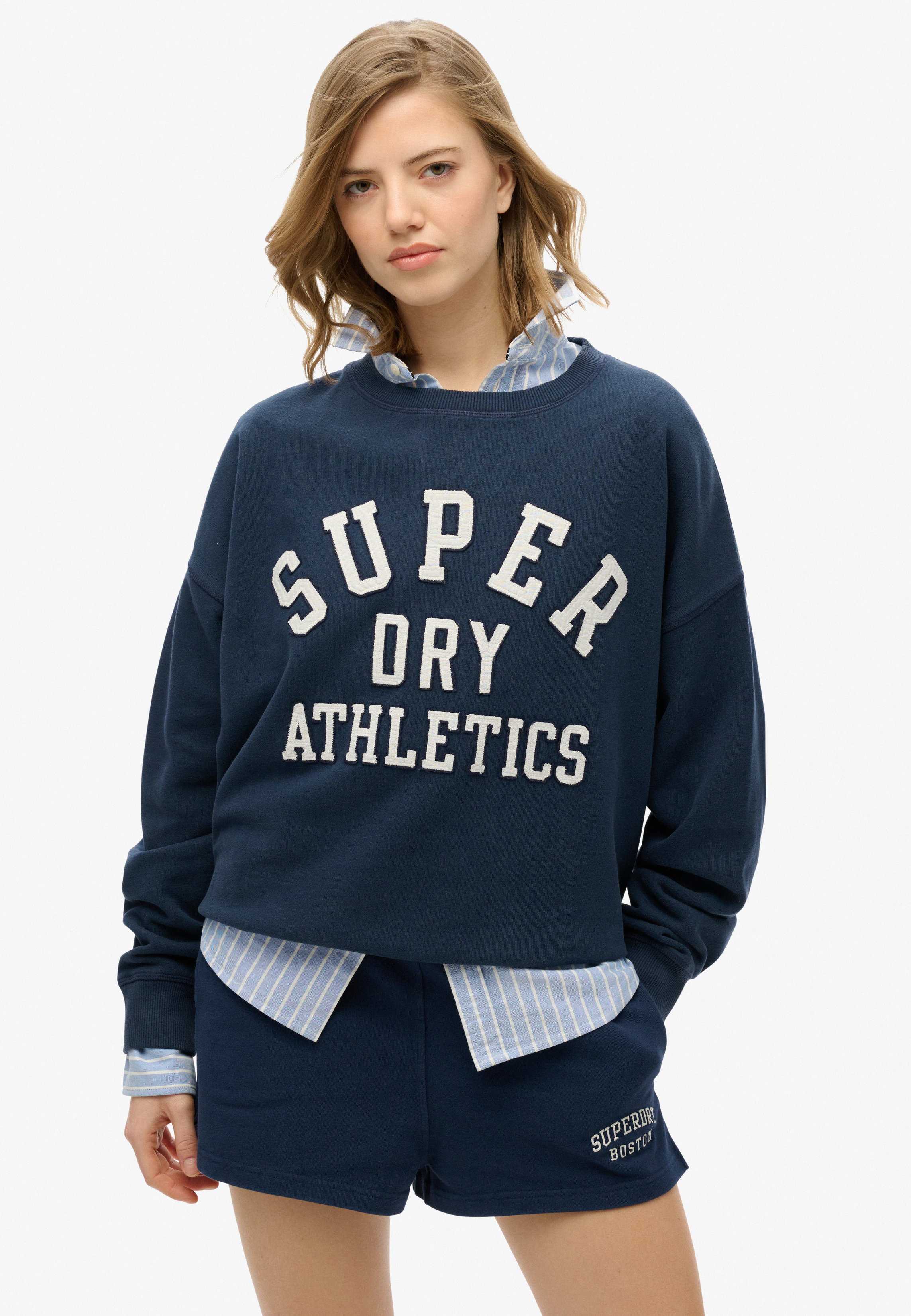 Superdry Sweatshirt "Ath Ess Relaxed Applique Crew" günstig online kaufen