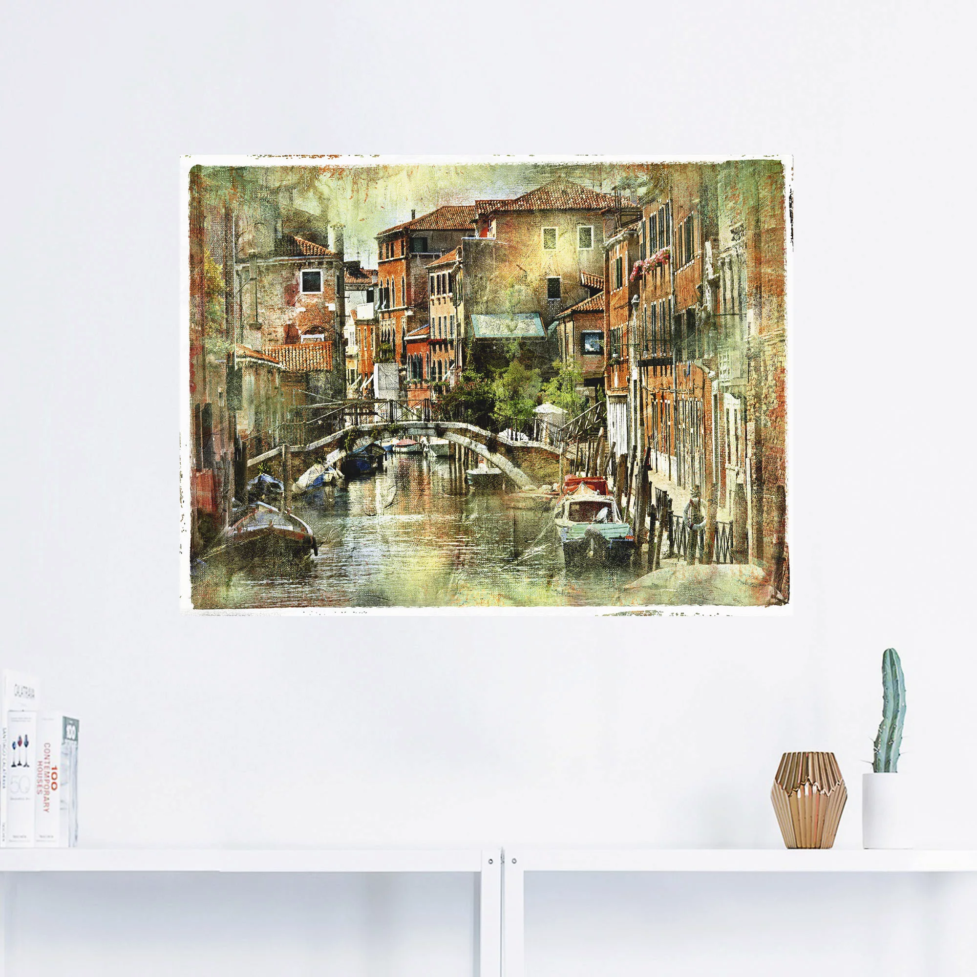 Artland Wandbild »Kanal in Venedig«, Italien, (1 St.), als Leinwandbild, Po günstig online kaufen