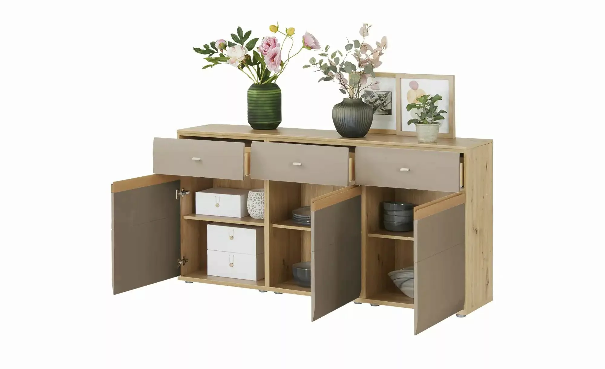 Sideboard  Binz ¦ grau ¦ Maße (cm): B: 135 H: 90 T: 40 Kommoden & Sideboard günstig online kaufen