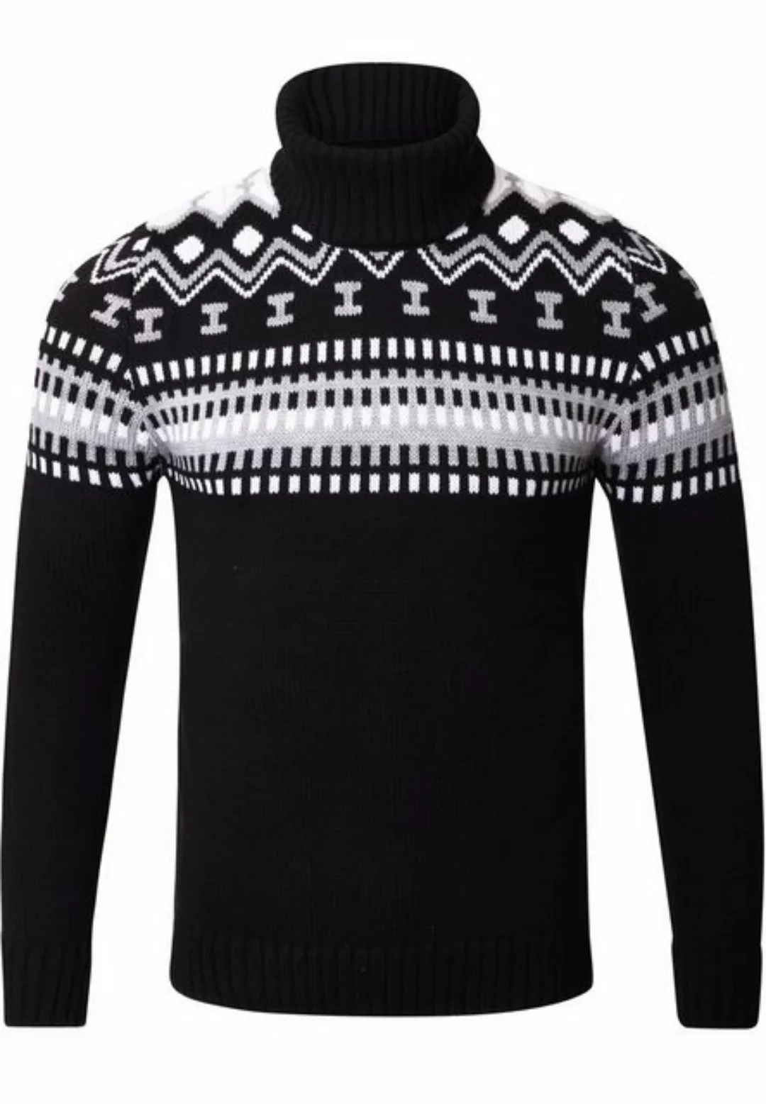 Reslad Strickpullover Reslad Rollkragenpullover Herren Grobstrick Norweger günstig online kaufen