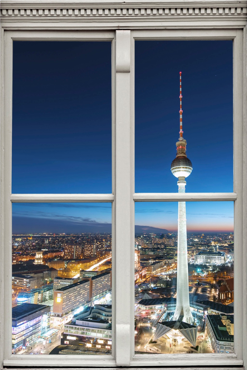 queence Wandsticker "Berlin", Wandsticker, Wandbild, selbstklebend, 3D, Fen günstig online kaufen