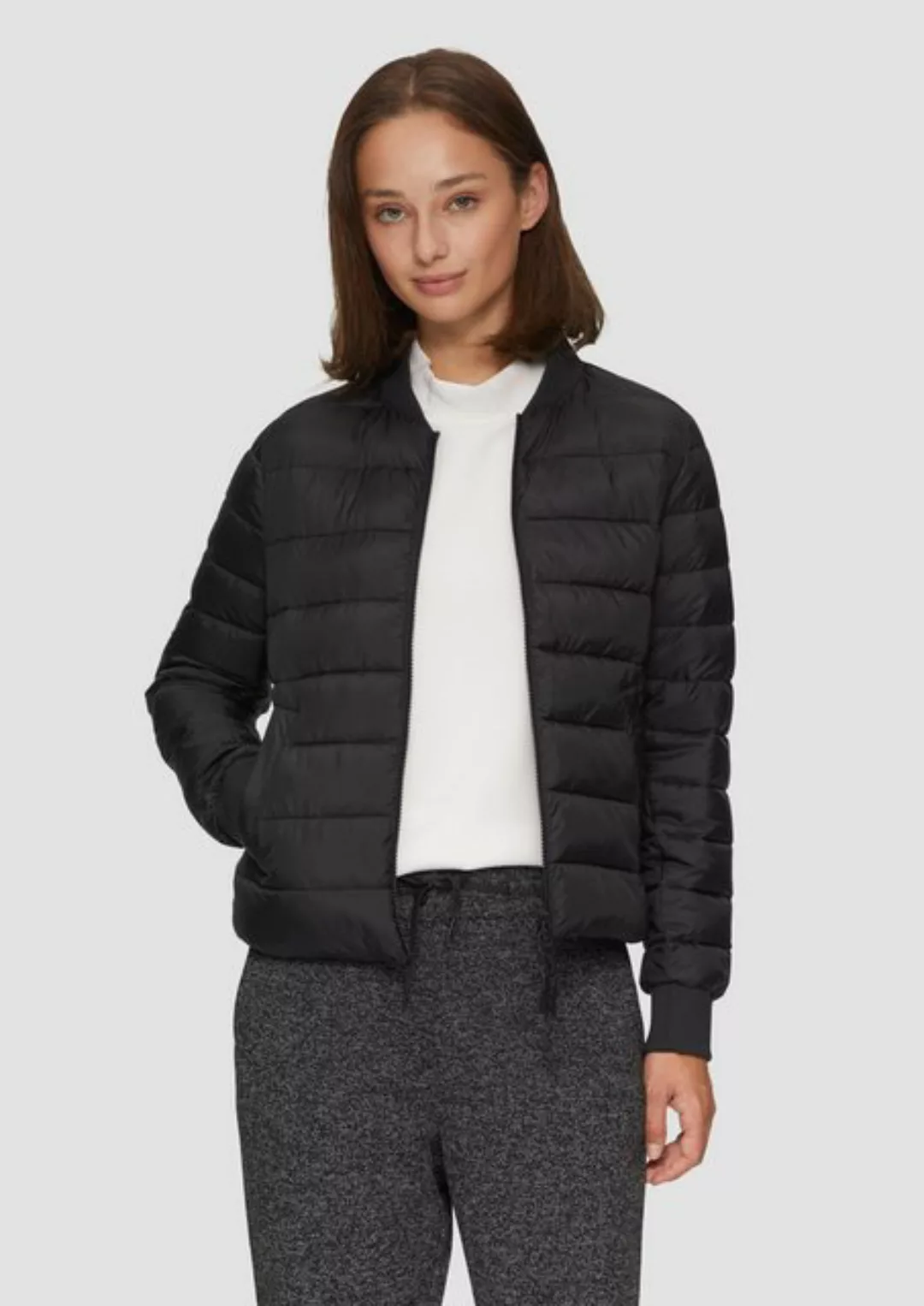 s.Oliver Funktionsjacke Kurze Steppjacke mit Rippbündchen günstig online kaufen