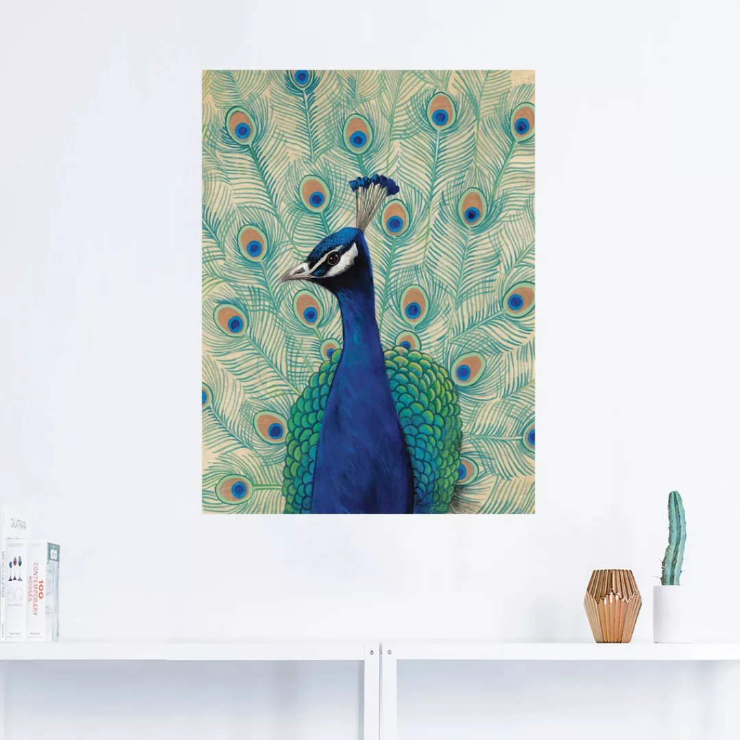 Artland Wandfolie "Blauer Pfau II", Vögel, (1 St.), selbstklebend günstig online kaufen