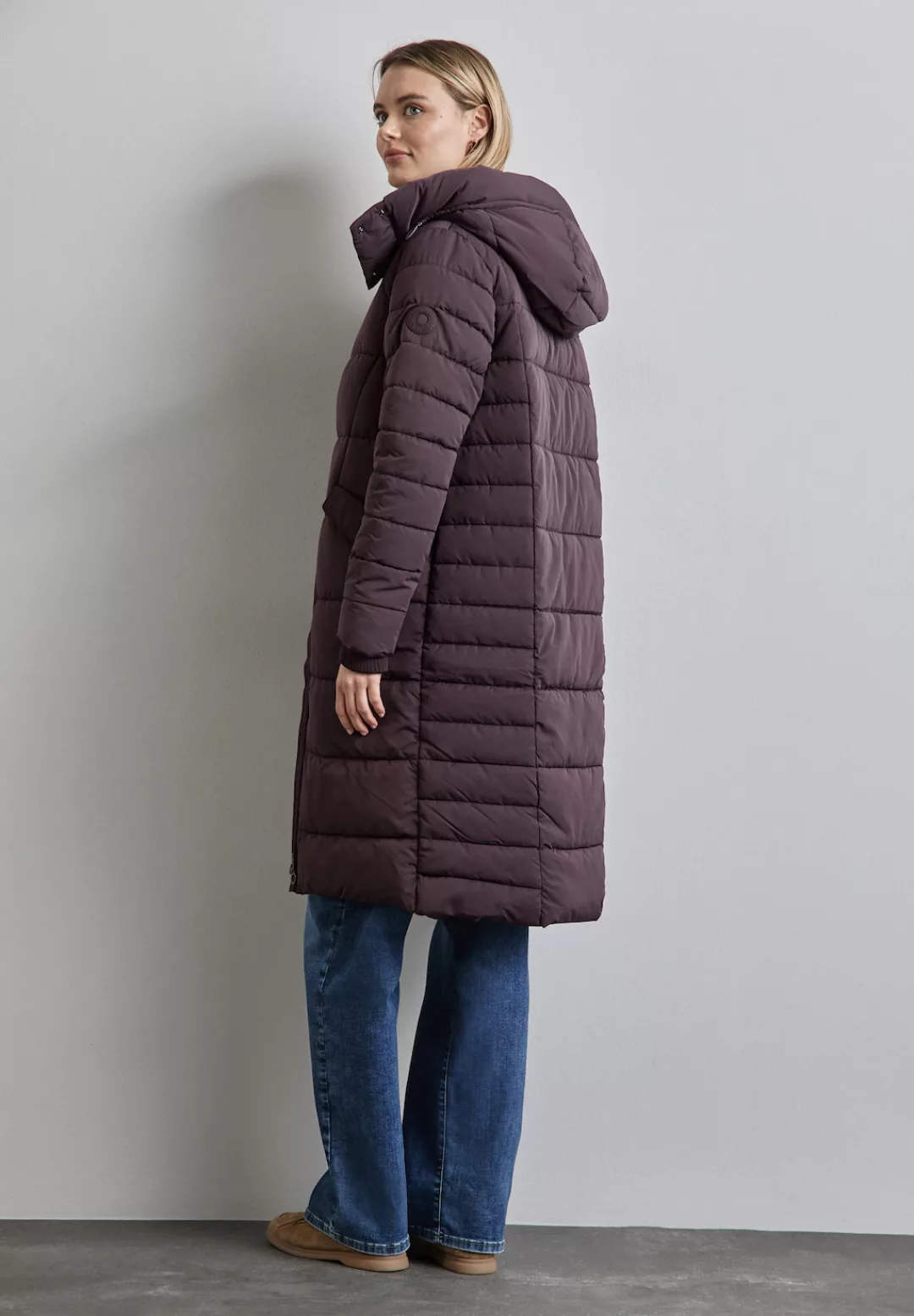 STREET ONE Winterjacke, mit Kapuze, in Unifarbe günstig online kaufen