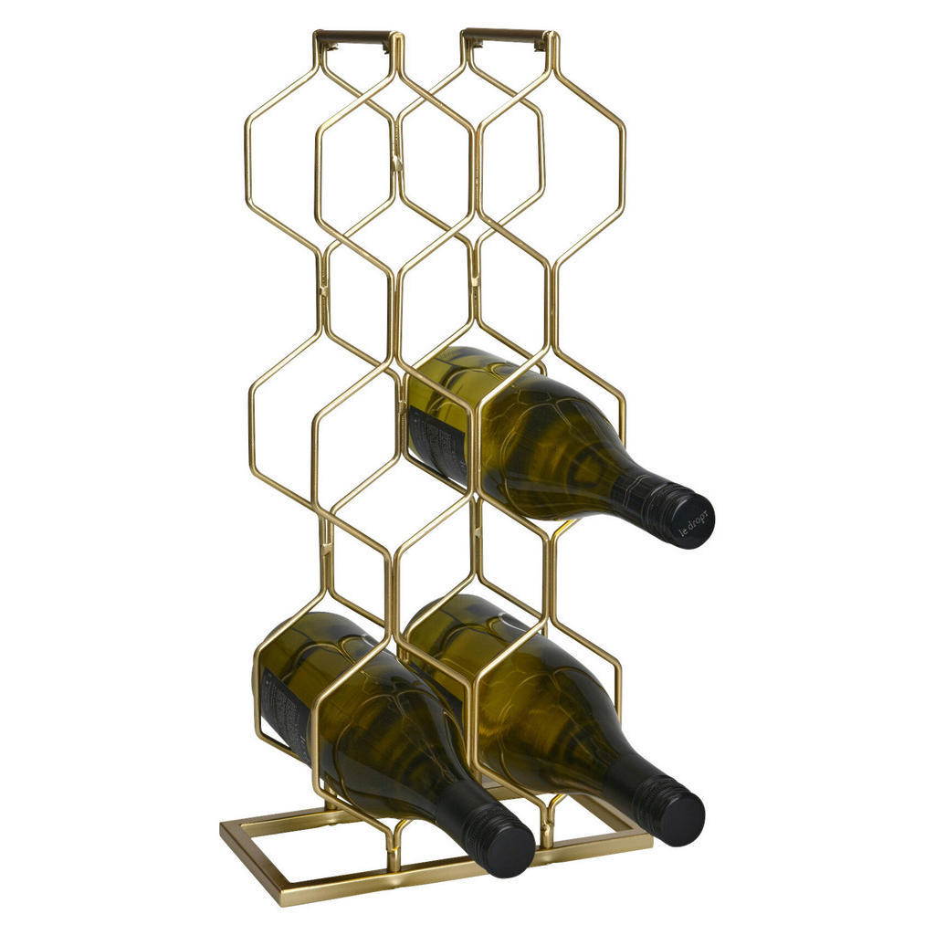 Weinregal gold Metall B/H/T: ca. 23x48x11 cm günstig online kaufen