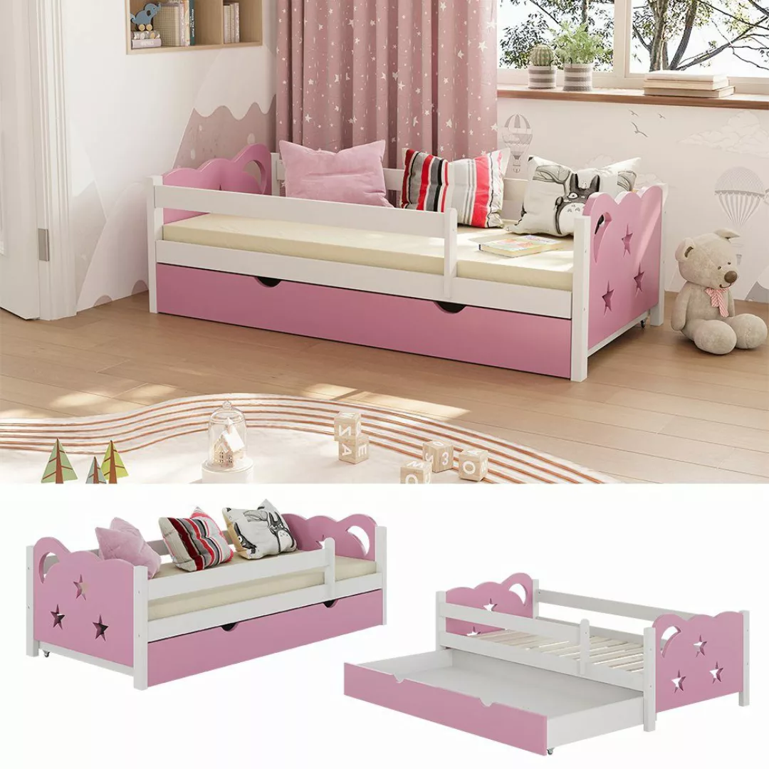 VitaliSpa® Kinderbett Jessica, Rosa/Weiß, 80x160 cm günstig online kaufen