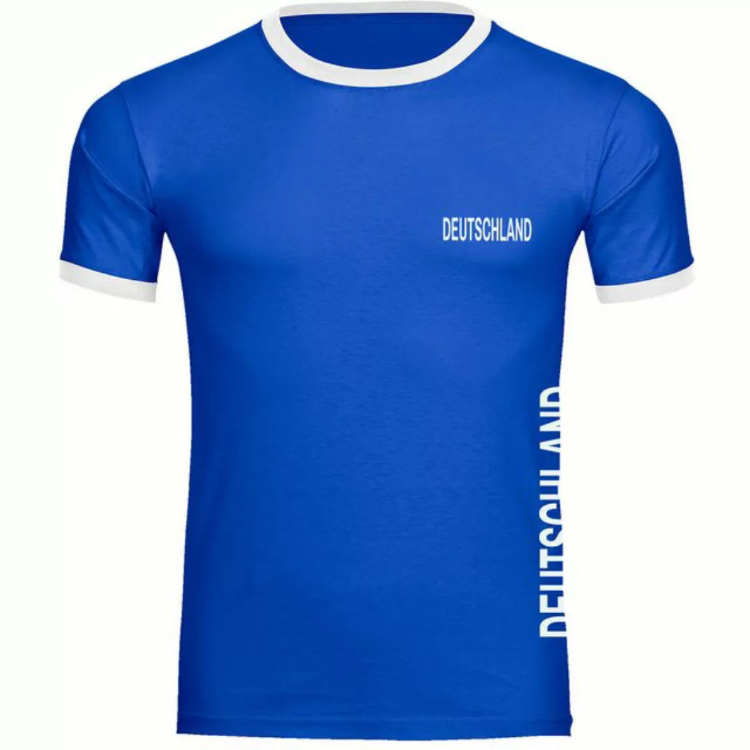 multifanshop T-Shirt Kontrast Deutschland - Brust & Seite - Männer günstig online kaufen