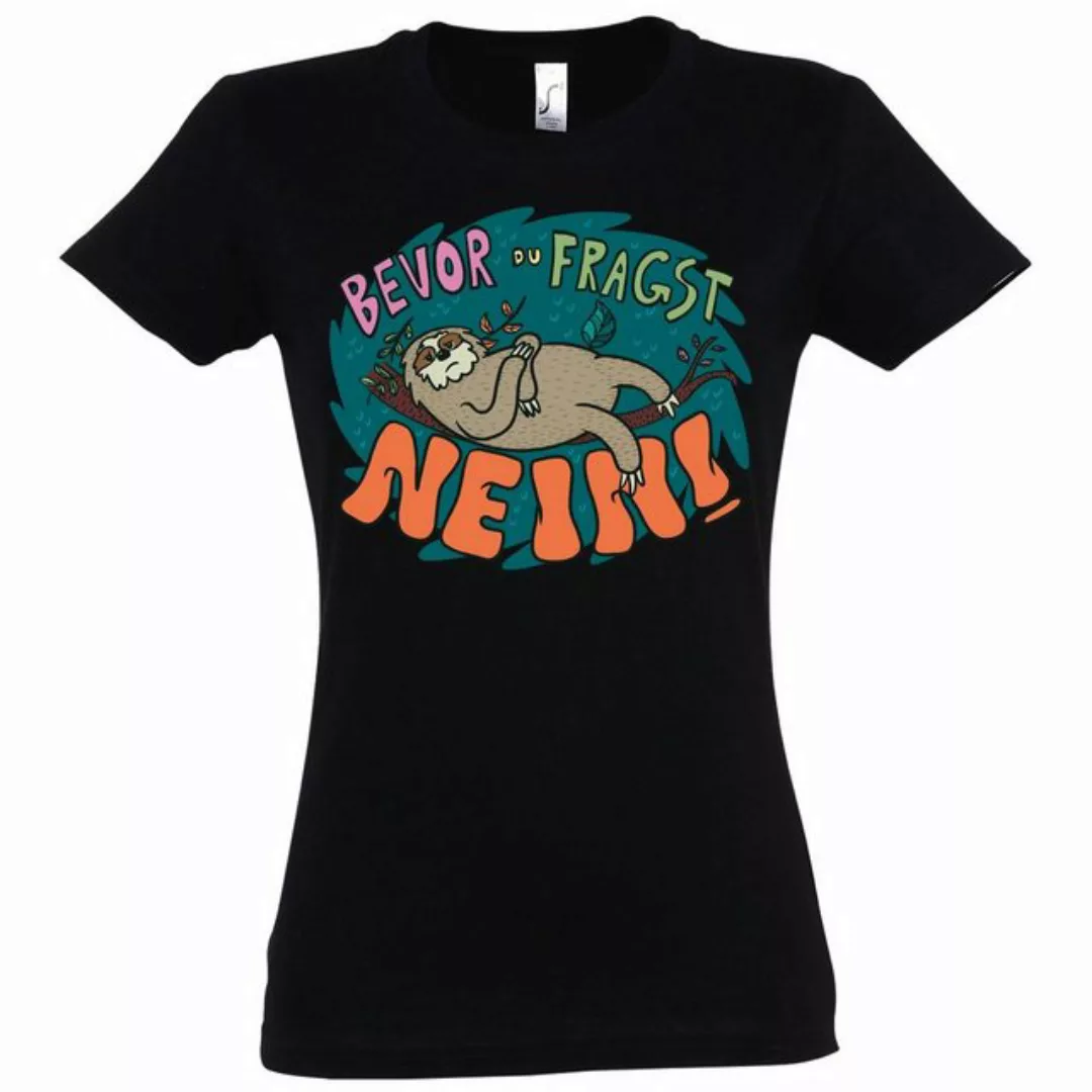 Youth Designz T-Shirt Bevor du fragst NEIN Faultier Damen T-Shirt mit lusti günstig online kaufen