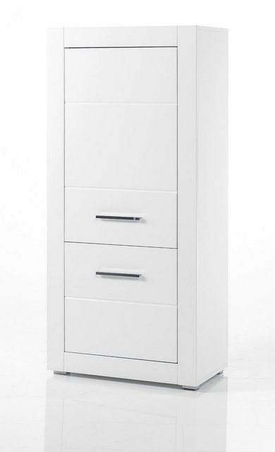 Furn.Design Midischrank Carrara (Highboard 2-türig, 65 x 142 cm) in weiß Ho günstig online kaufen