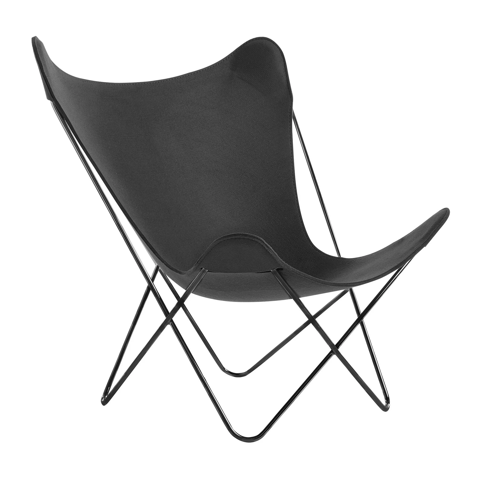 Knoll International - Butterfly Chair Sessel - anthrazit/Knoll Filz 2415/Bx günstig online kaufen