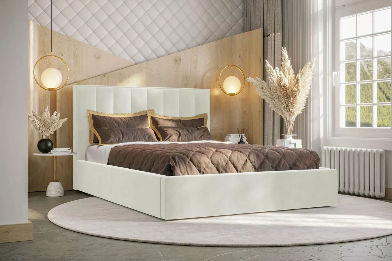 Stylefy Polsterbett Brandon (Schlafzimmerbett, Bett), 140/160/180 x 200 cm, günstig online kaufen