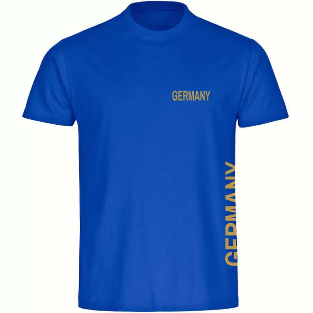 multifanshop T-Shirt Herren Germany - Brust & Seite Gold - Männer günstig online kaufen