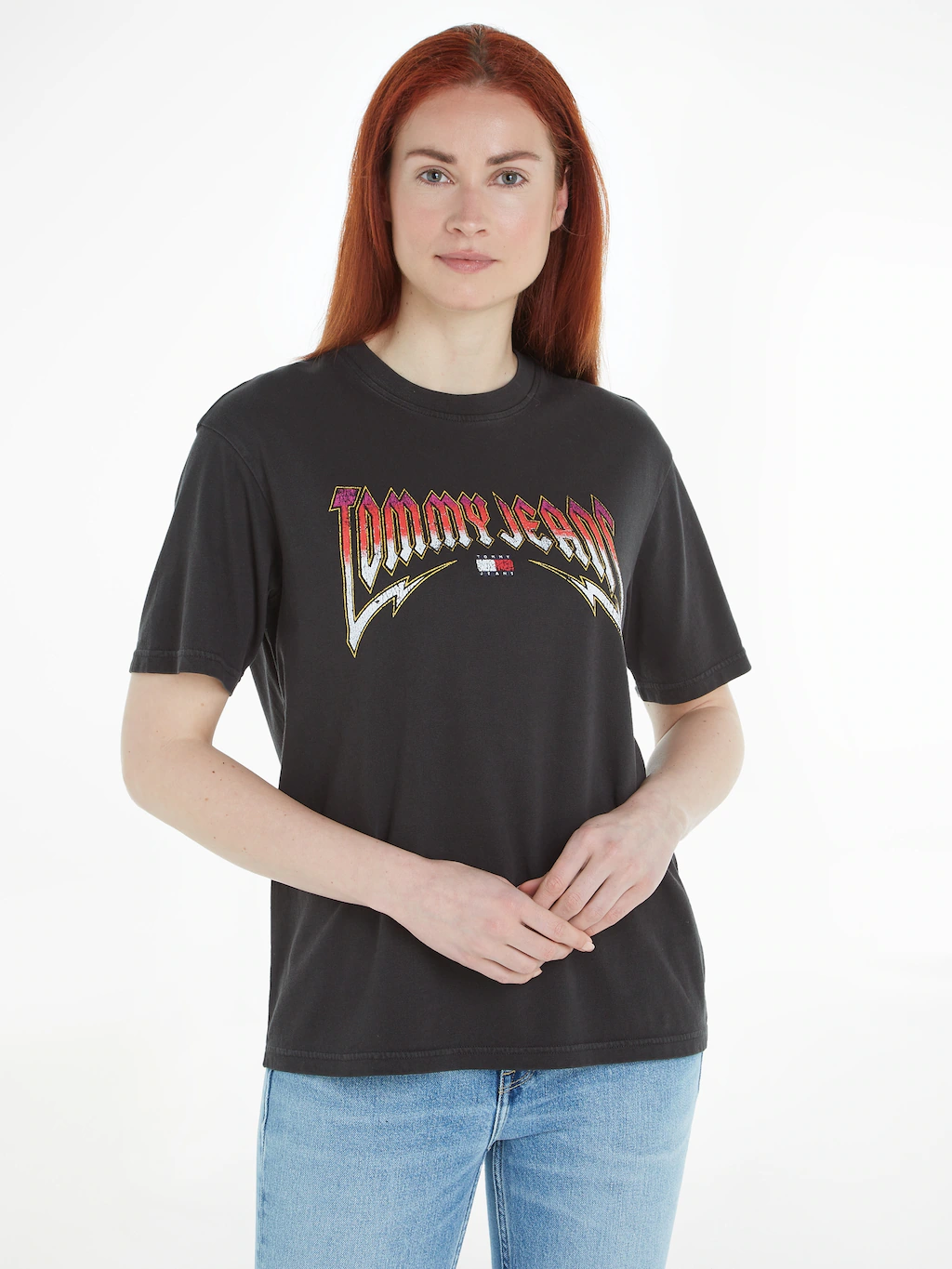 Tommy Jeans T-Shirt "TJW RLX WASHED TJ ROCK TEE", im Used-Look günstig online kaufen