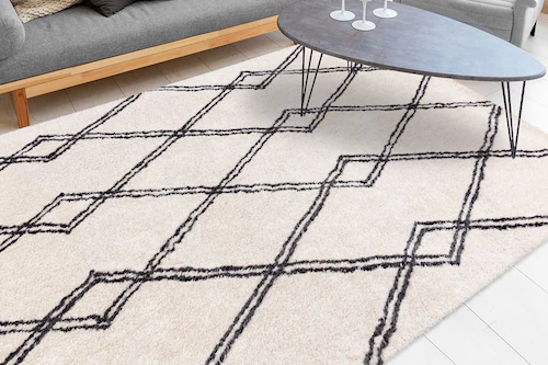 my home Hochflor-Teppich »Alva«, rechteckig, 27 mm Höhe, Wohnzimmer günstig online kaufen