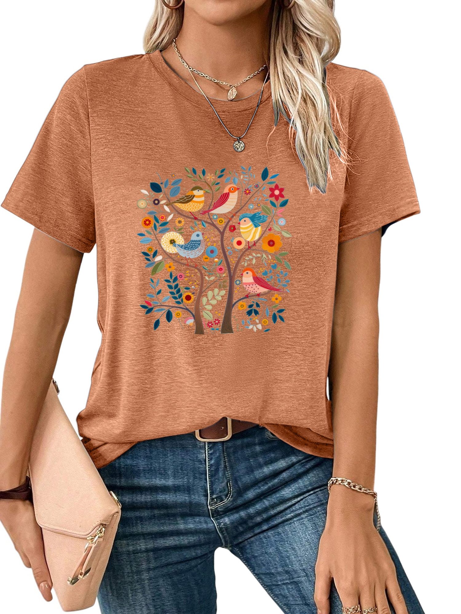 PYL Kurzarmshirt Damen Sommer Casual t günstig online kaufen