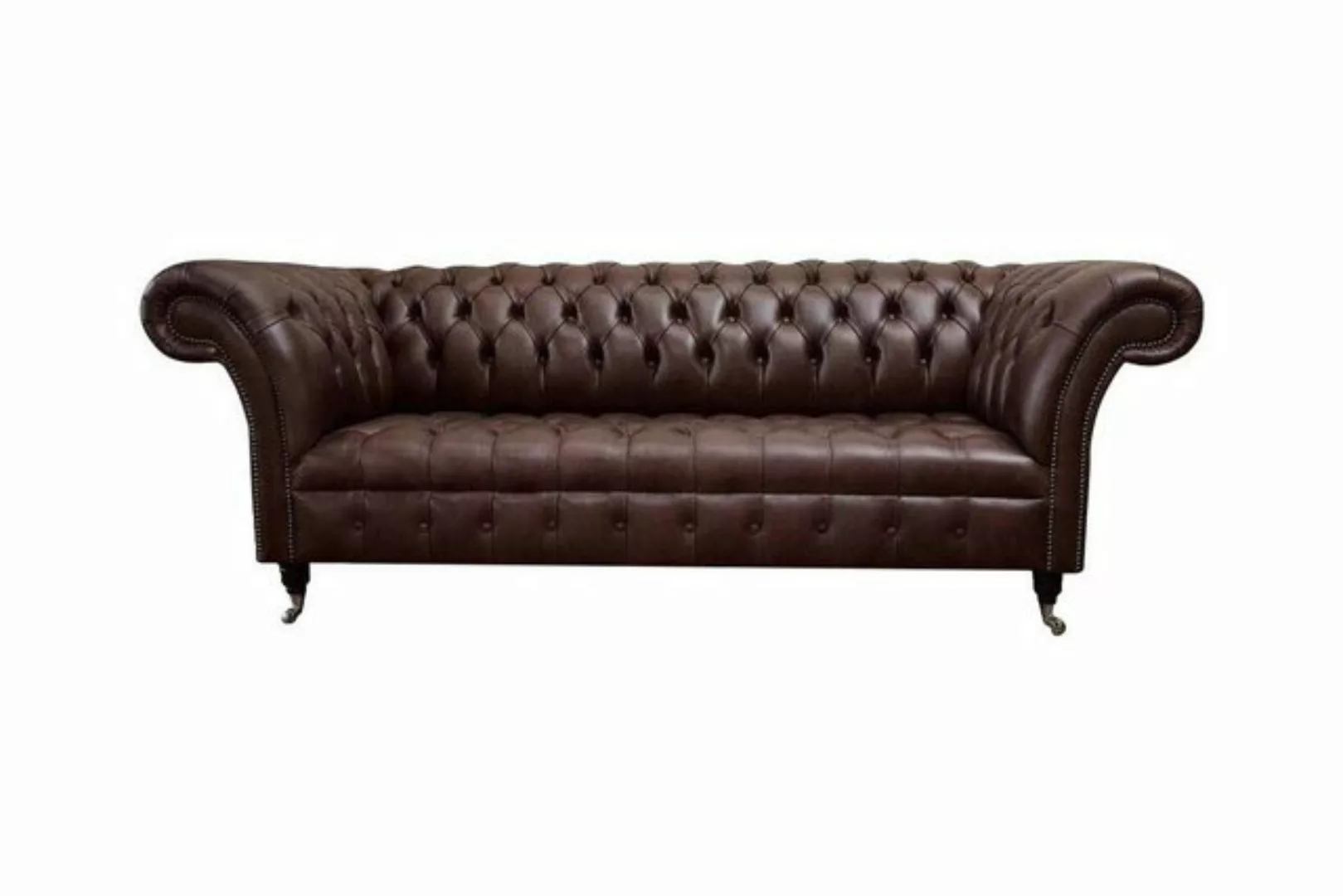 Xlmoebel Sofa Chesterfield 3-Sitzer Ledersofa Designer Wohnzimmersofas, 1 T günstig online kaufen