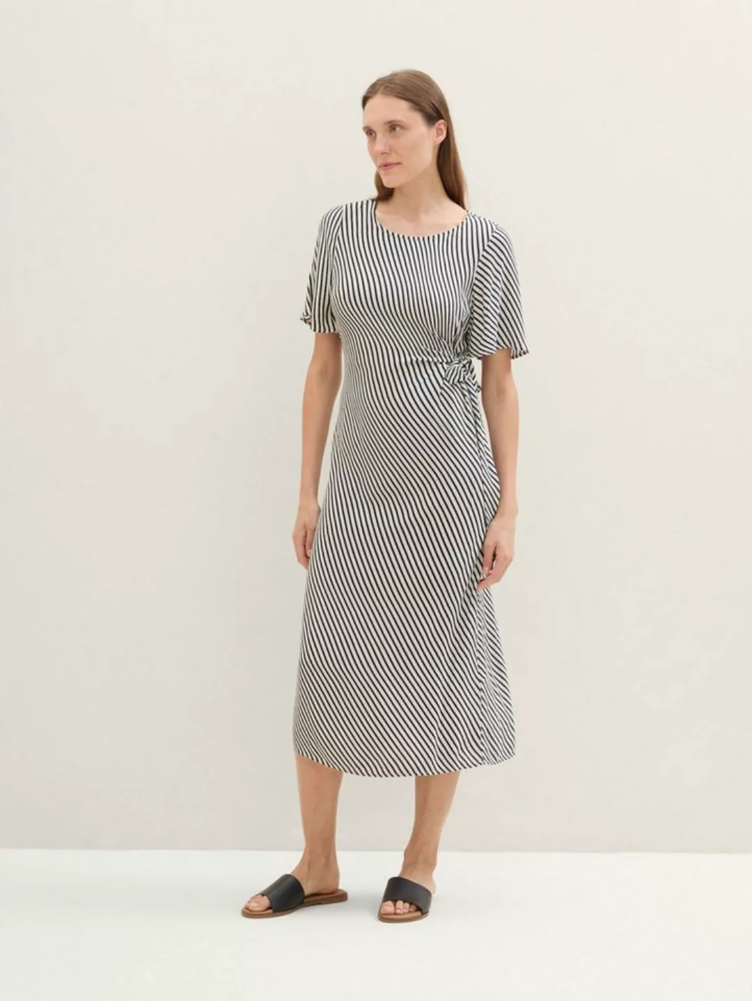 TOM TAILOR Jerseykleid striped dress with knot günstig online kaufen