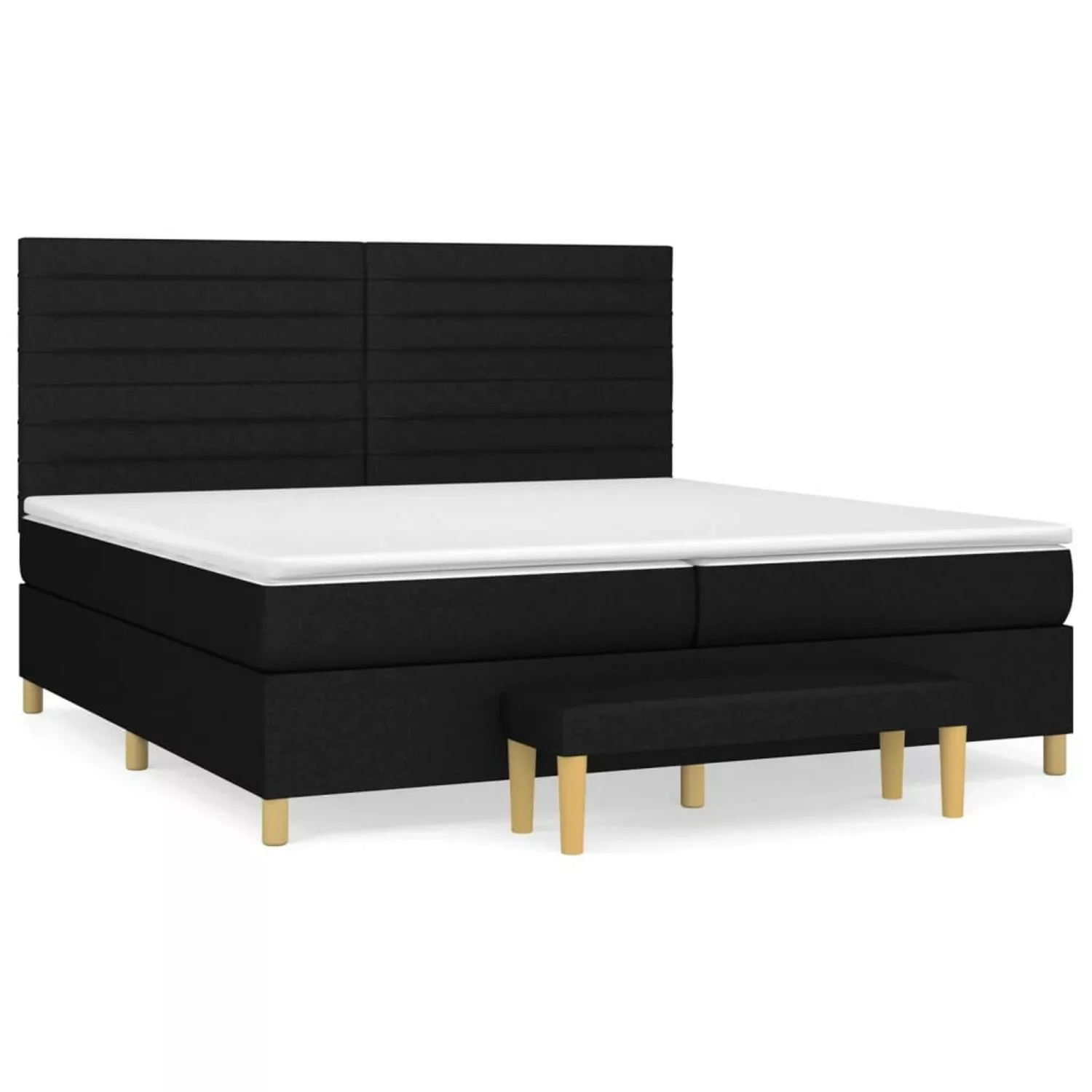 vidaXL Boxspringbett mit Matratze Schwarz 200x200 cm Stoff1358365 günstig online kaufen