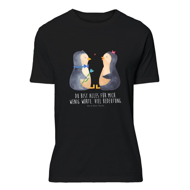 Mr. & Mrs. Panda T-Shirt Pinguin Pärchen - Schwarz - Geschenk, Liebesgesche günstig online kaufen