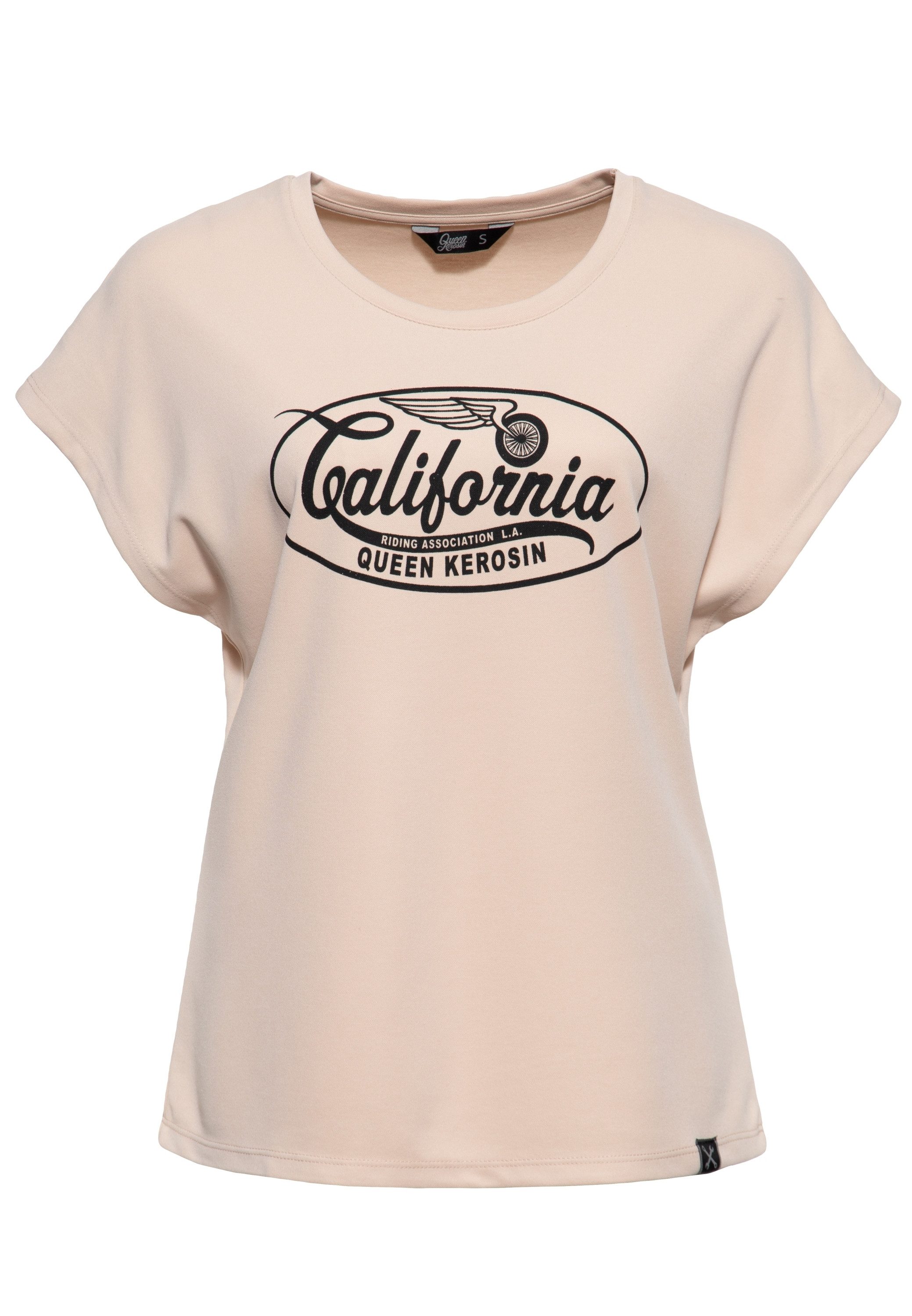 QueenKerosin T-Shirt California (1-tlg) Wohlfühlfaktor mit günstig online kaufen