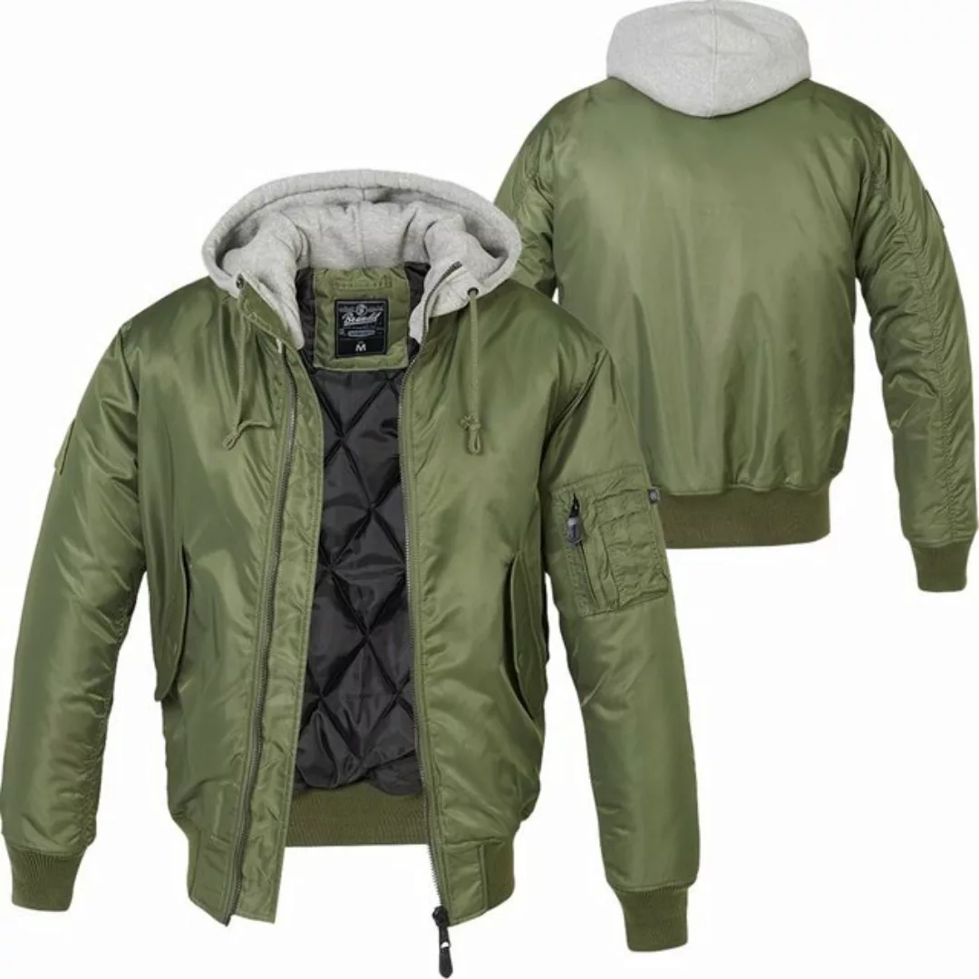 Brandit Outdoorjacke Brandit MA1 Pilotenjacke mit Kapuze Sweat Hooded günstig online kaufen