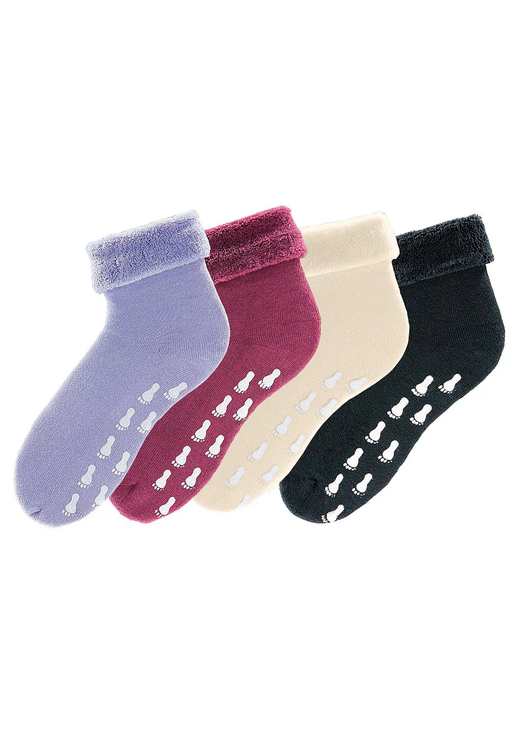 Go in ABS-Socken, (Set, 4 Paar), mit Antirutschsohle und Vollfrottee günstig online kaufen