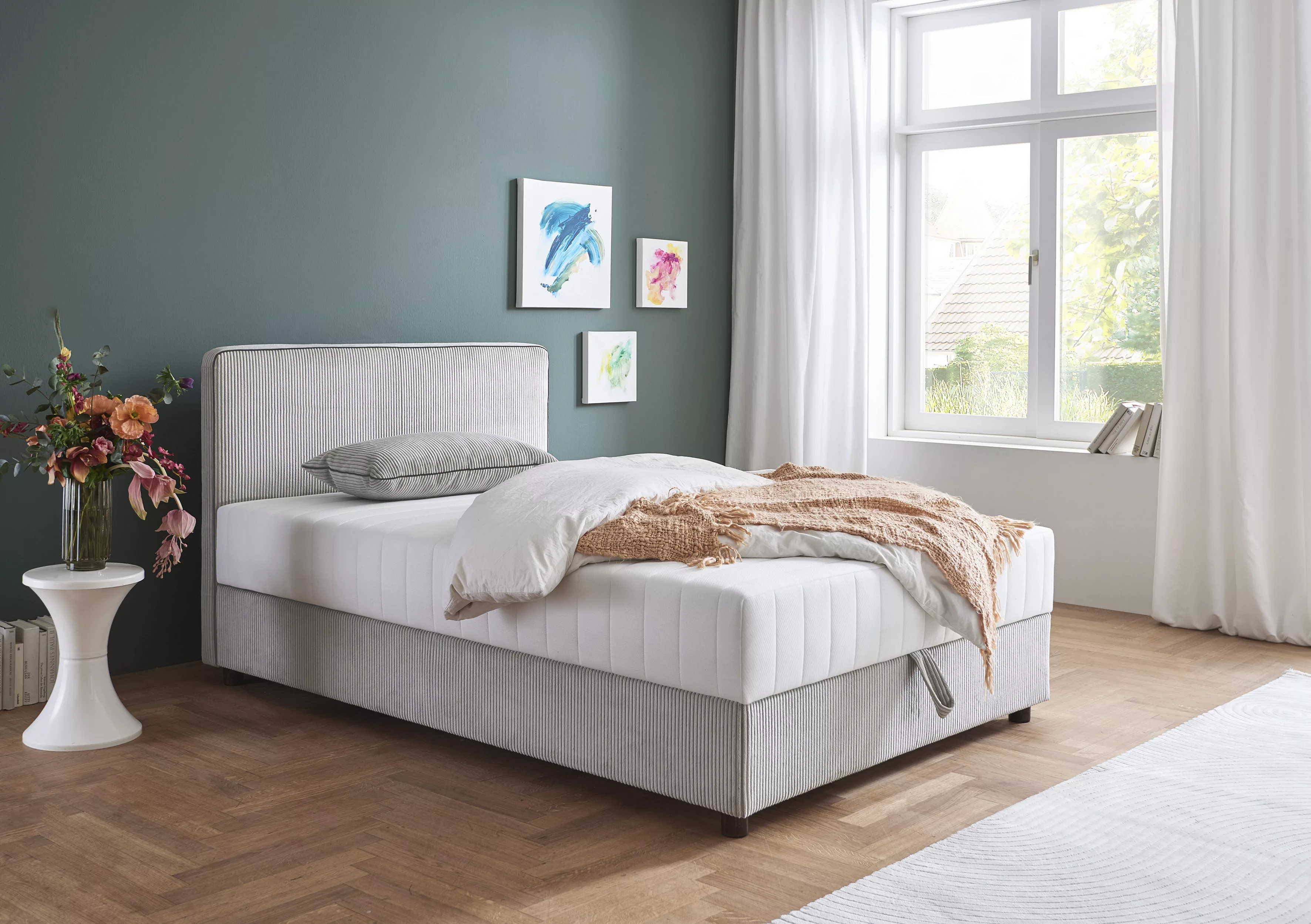 ATLANTIC home collection Bett "Corinna", Boxbett inkl. Stauraum, Cord, erhä günstig online kaufen