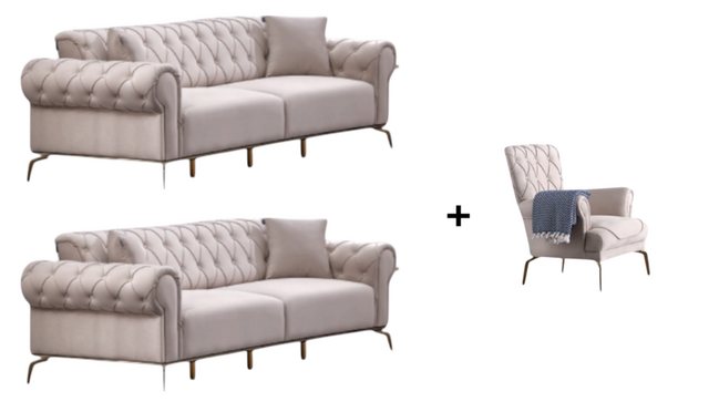 BENEDO MÖBEL Polstergarnitur Marino Sofa Handarbeit Massivholz Hochwertiger günstig online kaufen