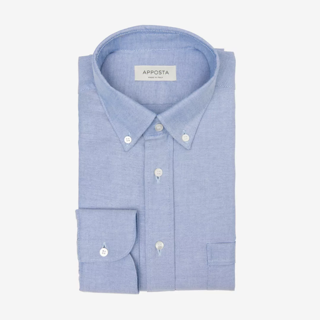 Hemd  einfarbig  marineblau 100% reine baumwolle oxford supima, kragenform günstig online kaufen