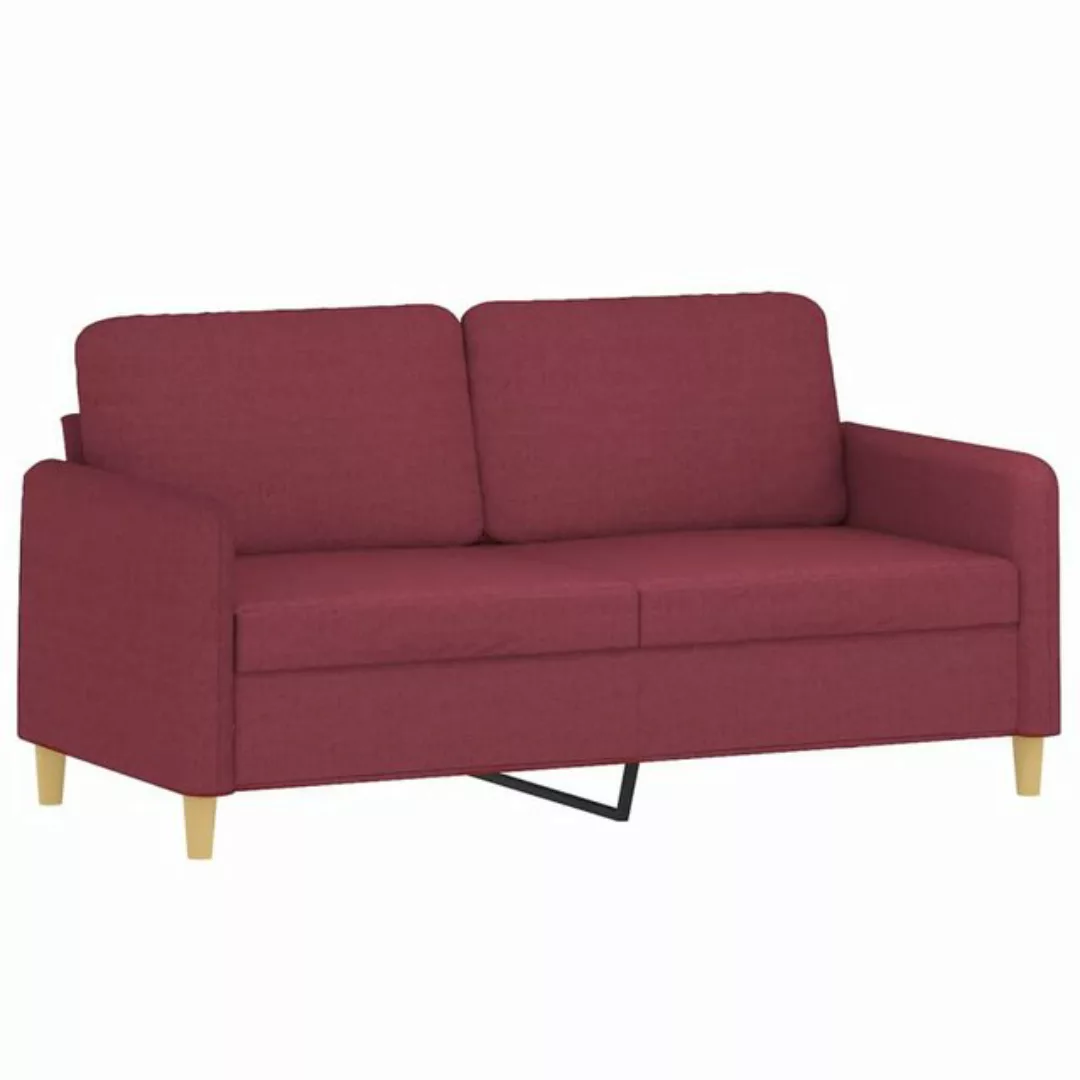 vidaXL Sofa 2-Sitzer-Sofa Weinrot 140 cm Stoff günstig online kaufen