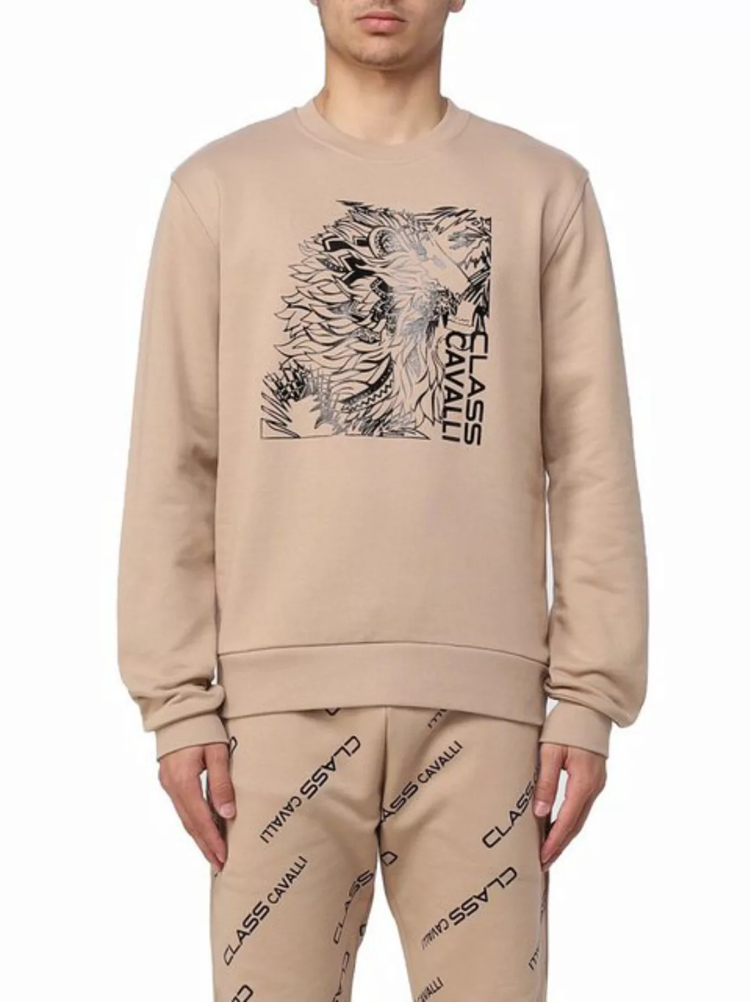 Cavalli Class Sweatshirt Cavalli Class Sweatshir beige Herren günstig online kaufen