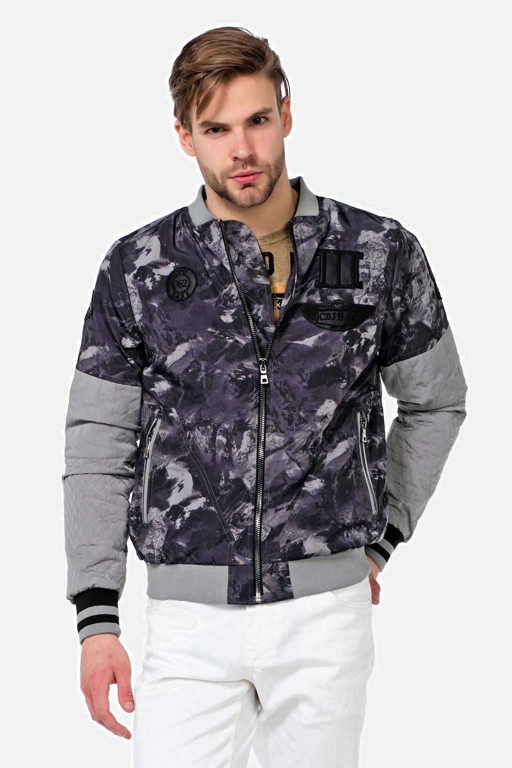 Cipo & Baxx Collegejacke "Jacke", ohne Kapuze, in Regular-Fit, CJ-210 günstig online kaufen