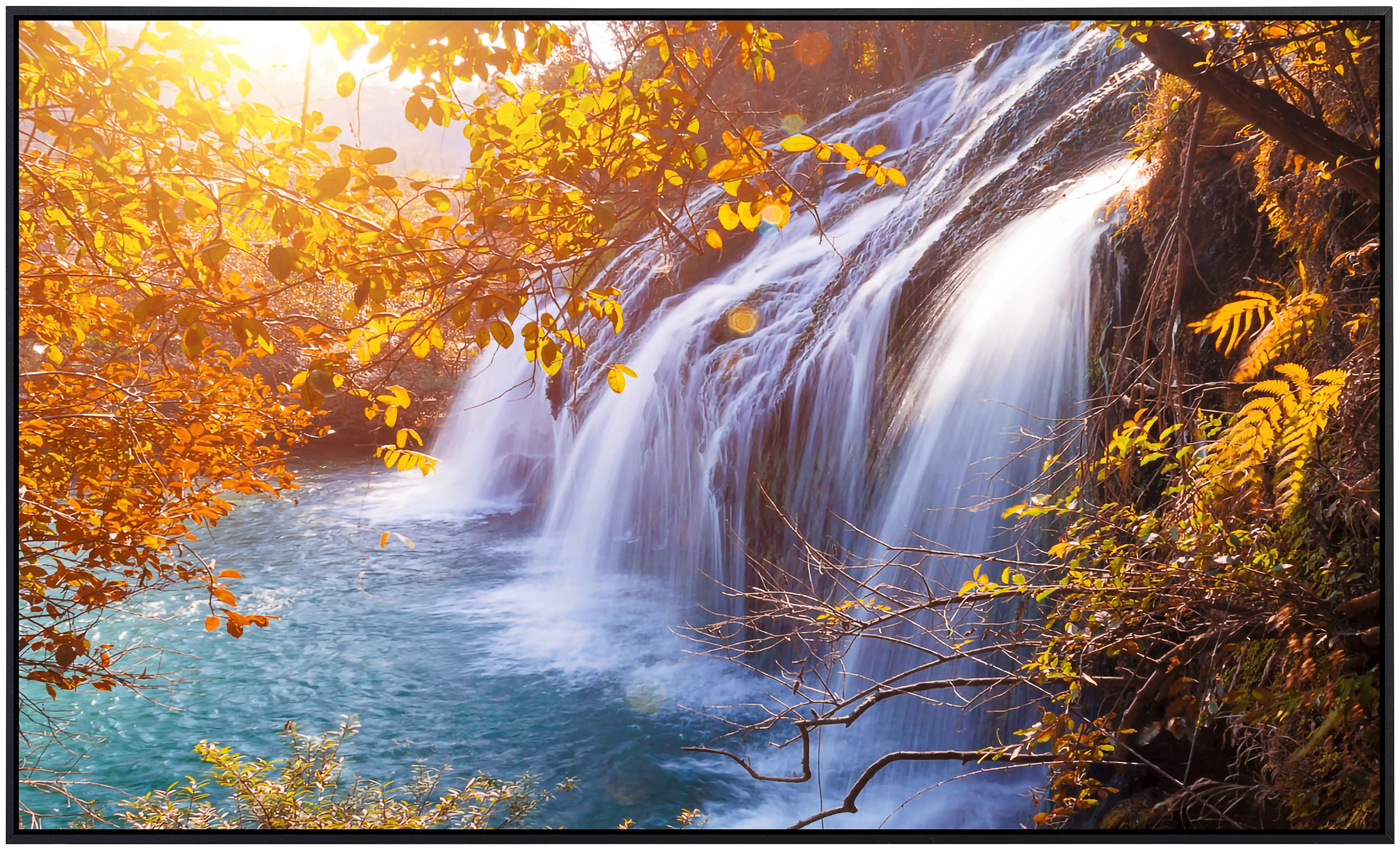 Papermoon Infrarotheizung »Herbst Wasserfall«, sehr angenehme Strahlungswär günstig online kaufen