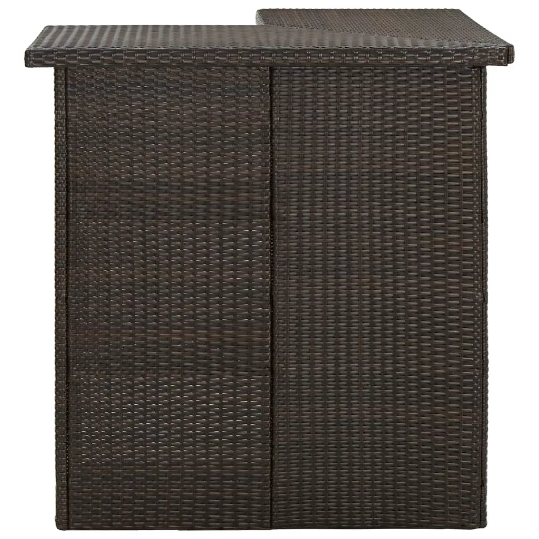 16-tlg. Gartenbar-set Mit Kissen Poly Rattan Braun günstig online kaufen