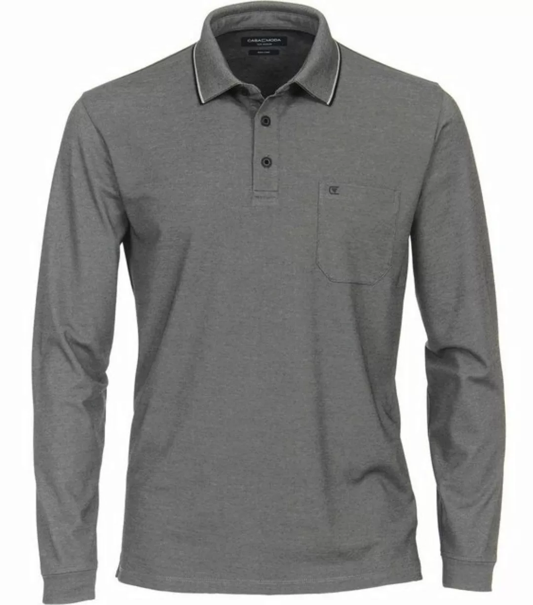 CASAMODA Langarm-Poloshirt "CASAMODA Polo-Shirt Langarm uni" günstig online kaufen