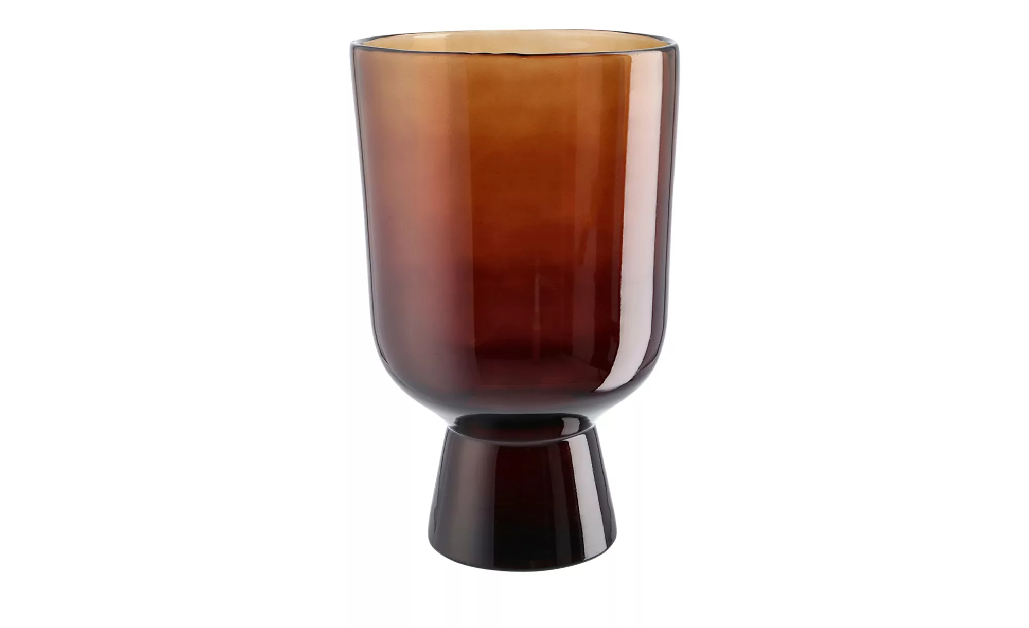 Jette Home Vase und Windlicht ¦ braun ¦ Glas  ¦ Maße (cm): H: 32,5  Ø: 20 A günstig online kaufen
