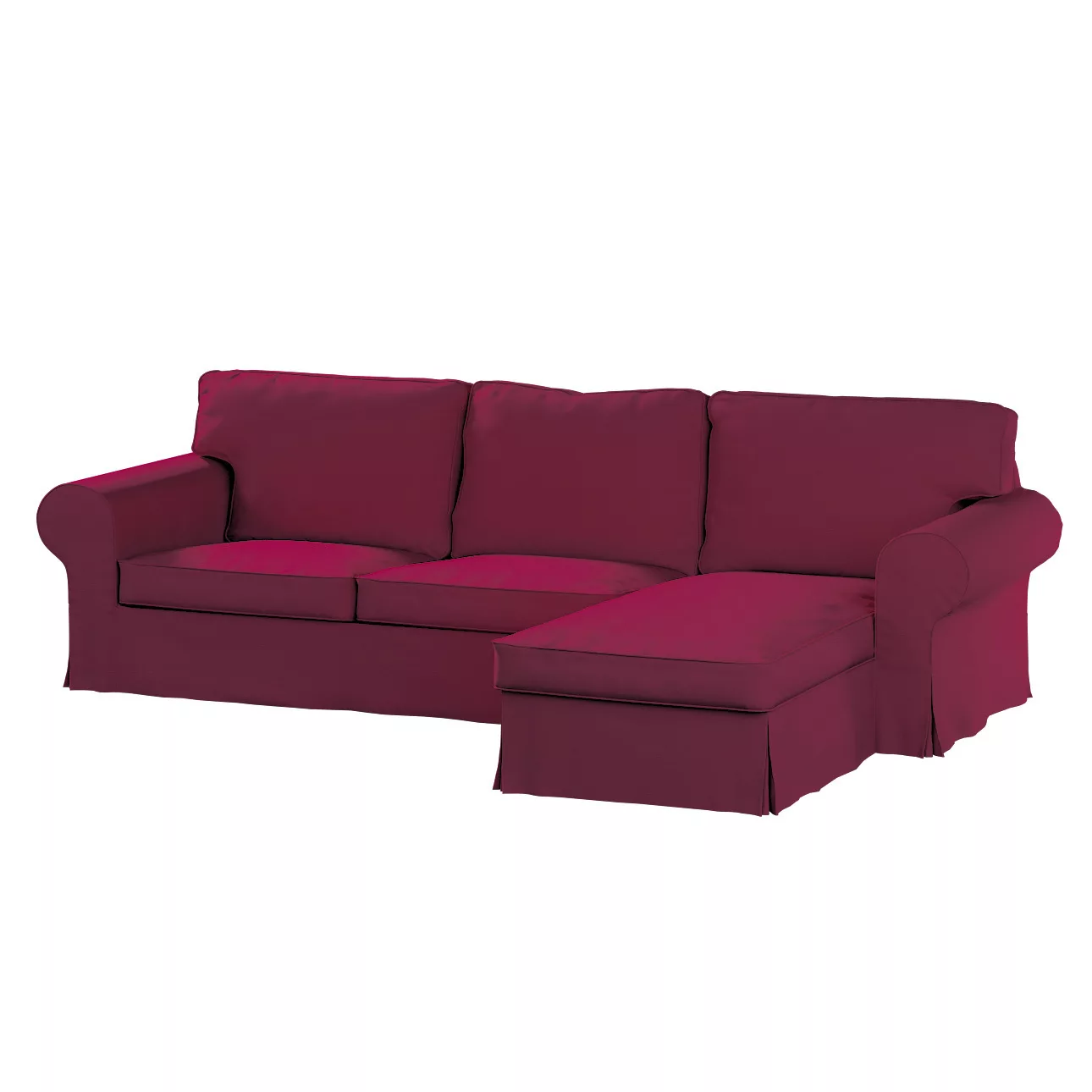 Bezug für Ektorp 2-Sitzer Sofa mit Recamiere, pflaume , Ektorp 2-Sitzer Sof günstig online kaufen