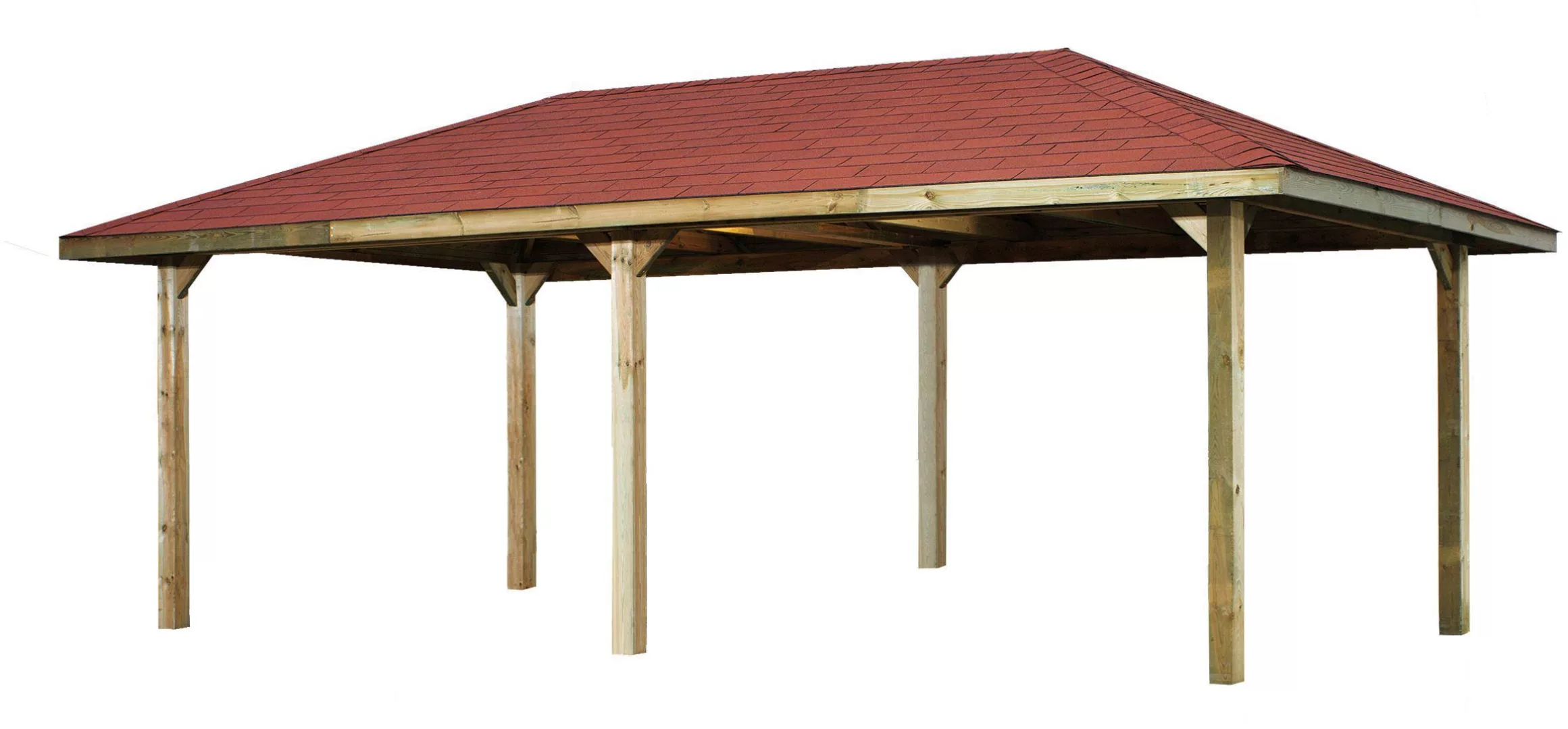 weka Pavillon "Gartenoase 651 B Gr.2, inkl. roten Dachschindeln", 19 mm Mas günstig online kaufen