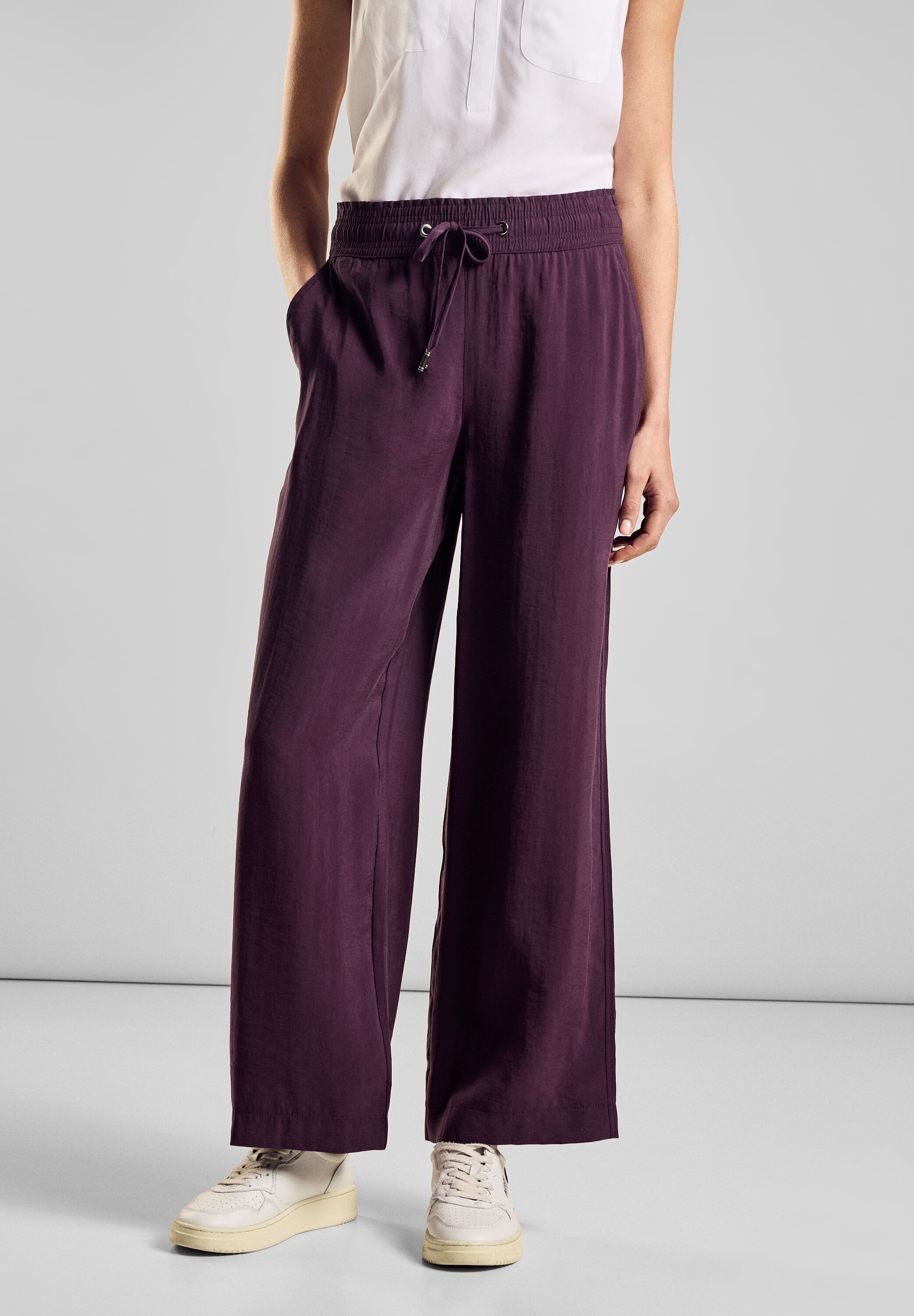 STREET ONE Stoffhose Sommerhose mit Kordelzug günstig online kaufen
