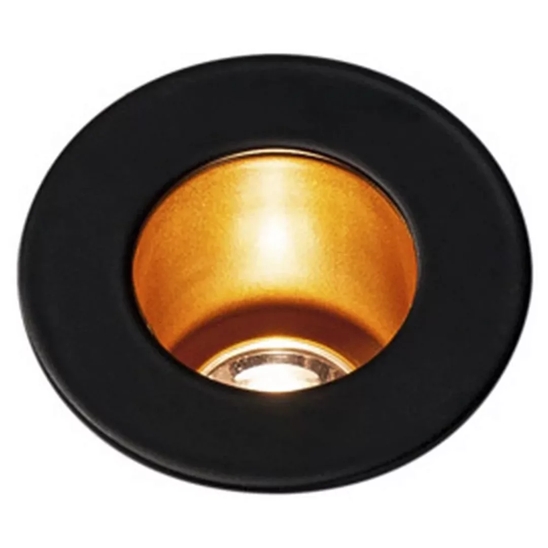 Triton Mini LED Deckeneinbauleuchte, schwarz, gold, 3000K, 12° günstig online kaufen