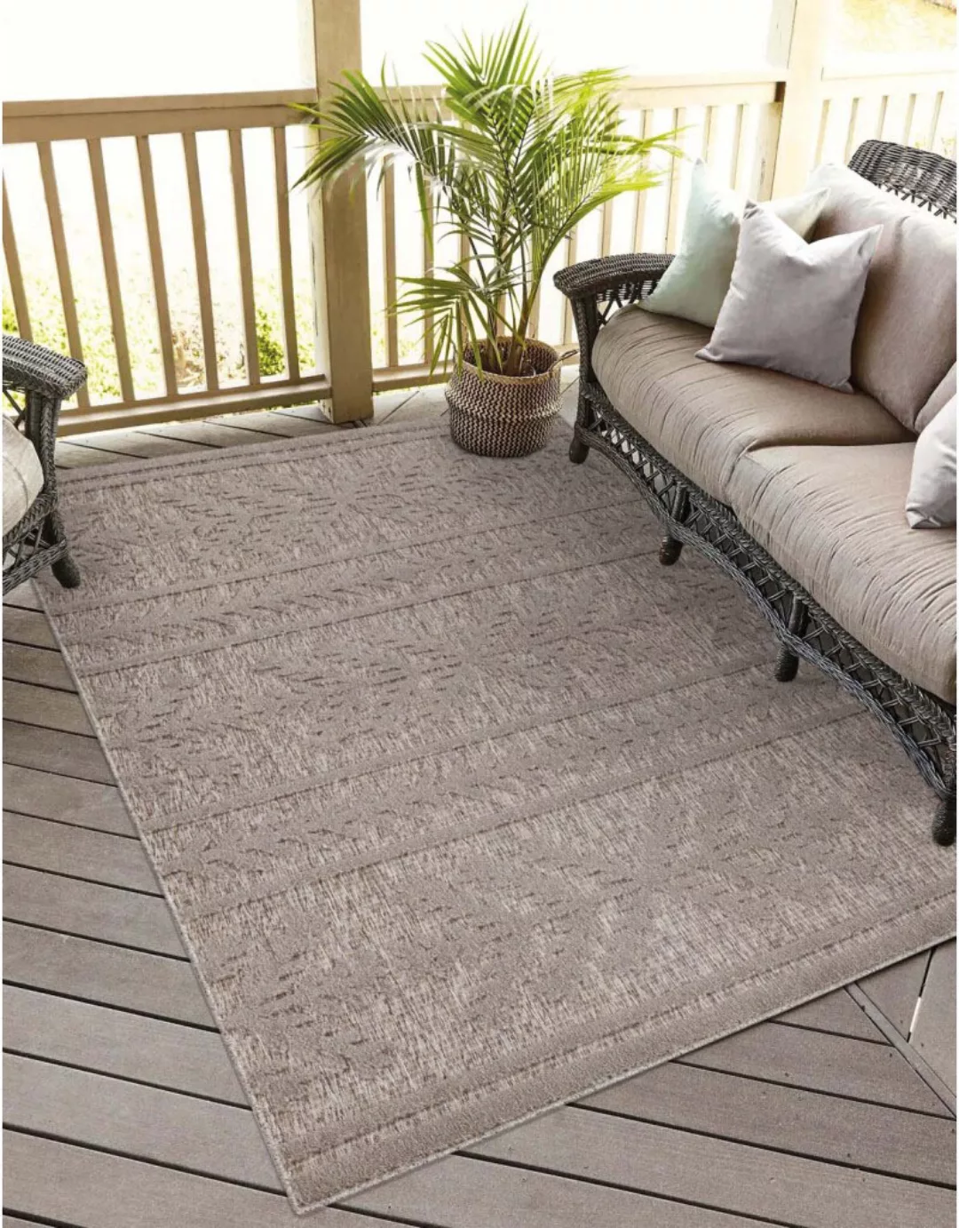 Carpet City Teppich »In-& Outdoorteppich Santorini 411, 3D-Effekt, Boho-Opt günstig online kaufen