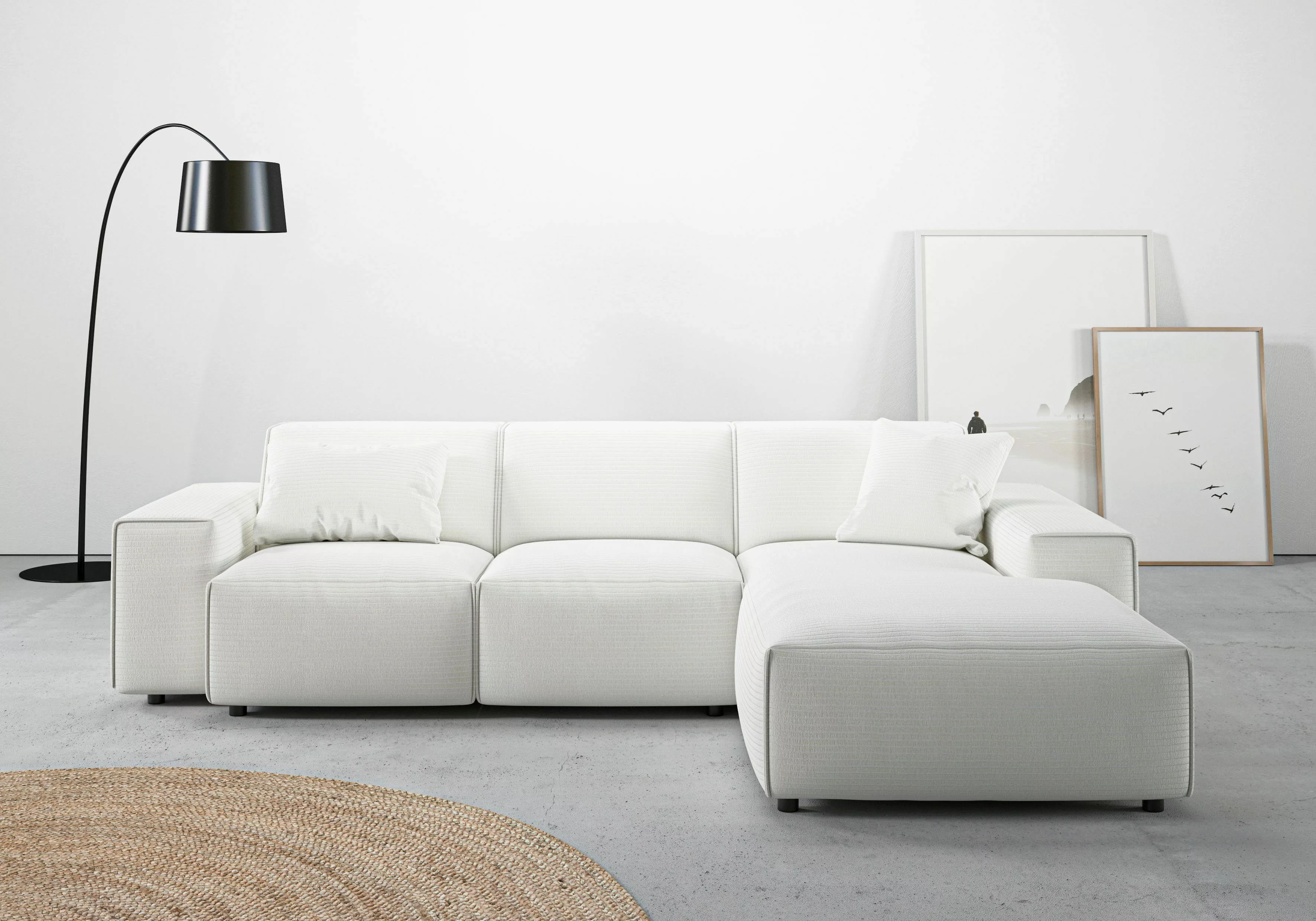 andas Ecksofa "Glimminge L-Form auch in Breitcord, Feincord + Easy care-Bez günstig online kaufen
