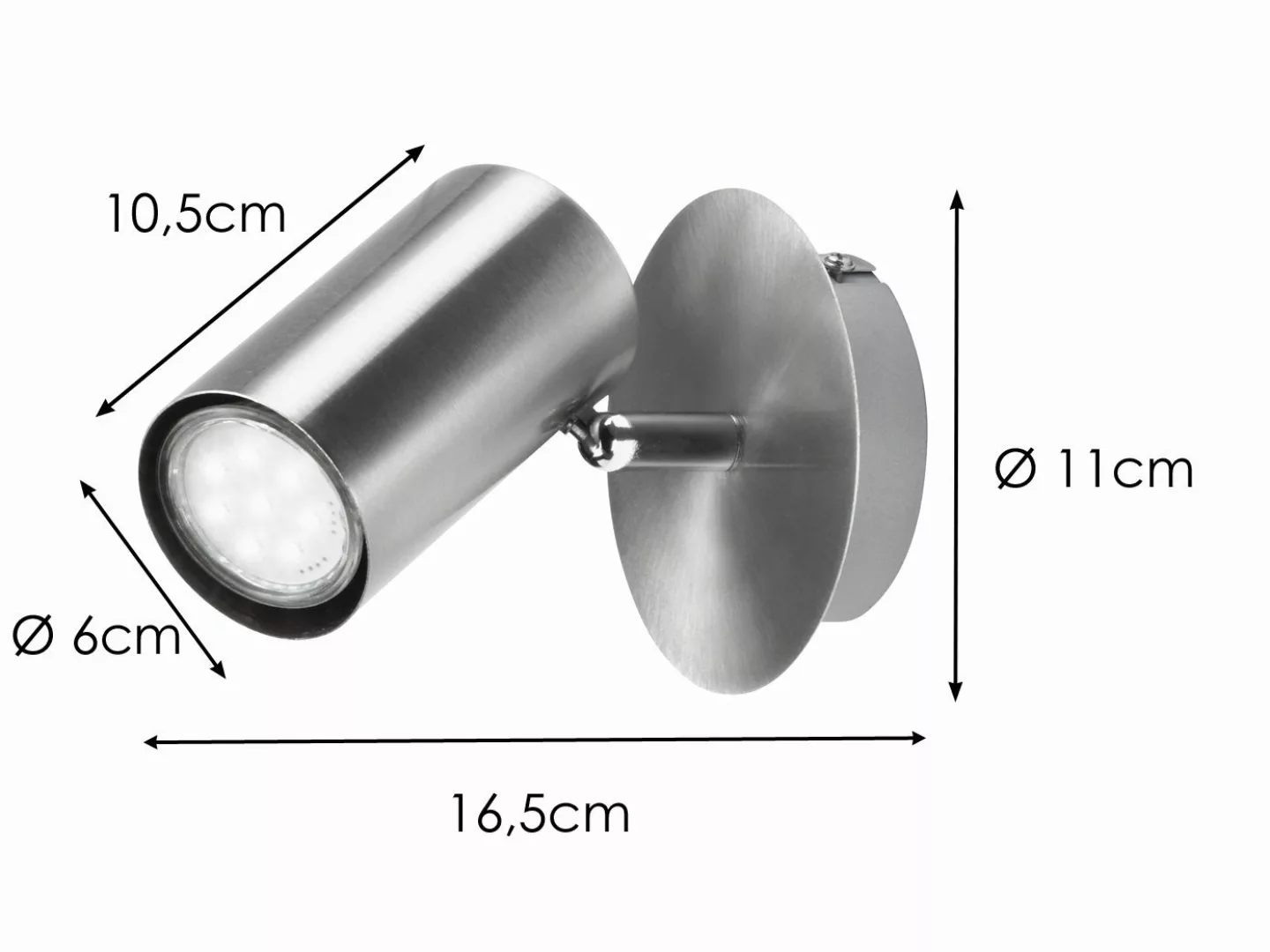 meineWunschleuchte LED Wandstrahler, LED wechselbar, Warmweiß, günstig online kaufen