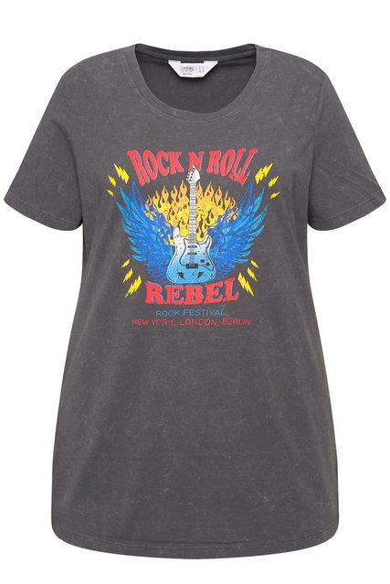 Angel of Style Rundhalsshirt T-Shirt oversized Gitarren-Motiv Halbarm günstig online kaufen