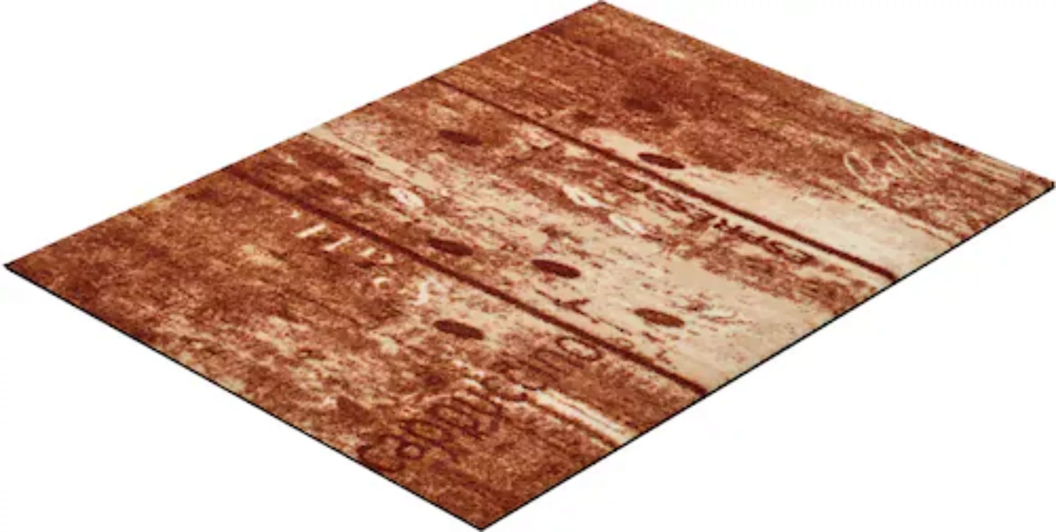 Grund Fußmatte »Cappu«, rechteckig, Schmutzfangmatte mit Schriftzug, waschb günstig online kaufen