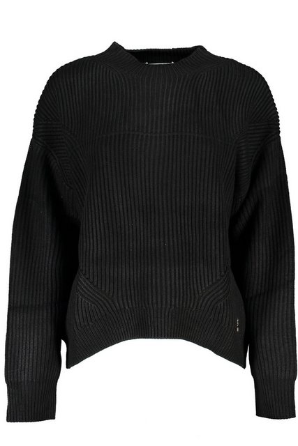 Patrizia Pepe Strickpullover Eleganter Damenpullover Schwarz mit Hohem Krag günstig online kaufen