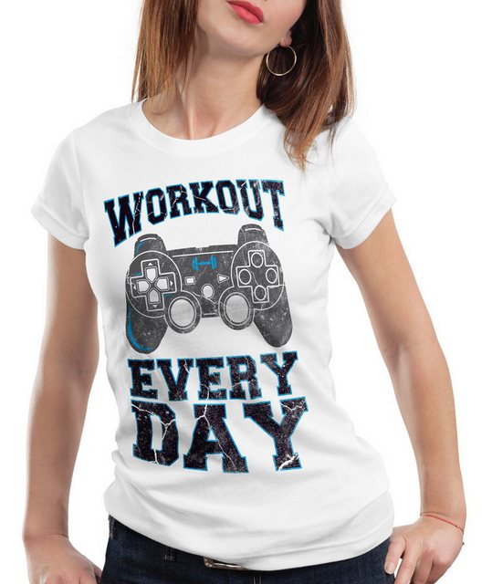 style3 T-Shirt Workout Gamer play sport station fitnessstudio konsole gym f günstig online kaufen