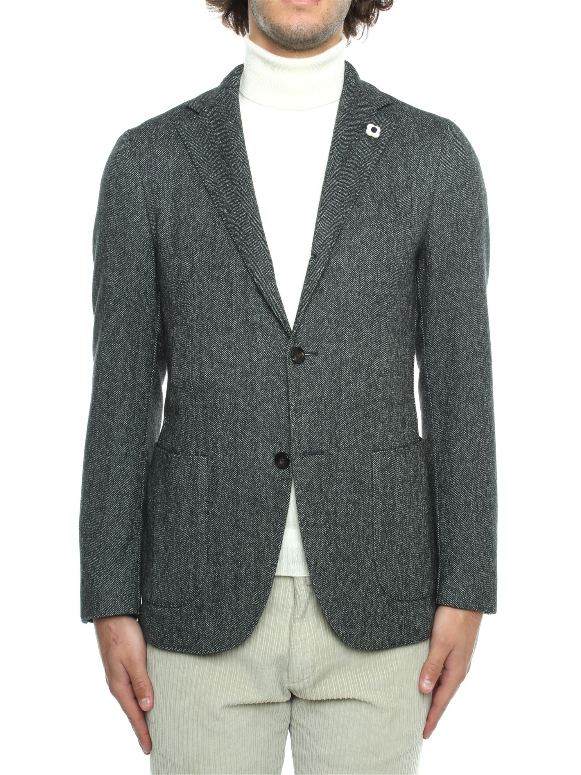 LARDINI Blazer Herren grün Lana/cotone/poliammide/elastene günstig online kaufen