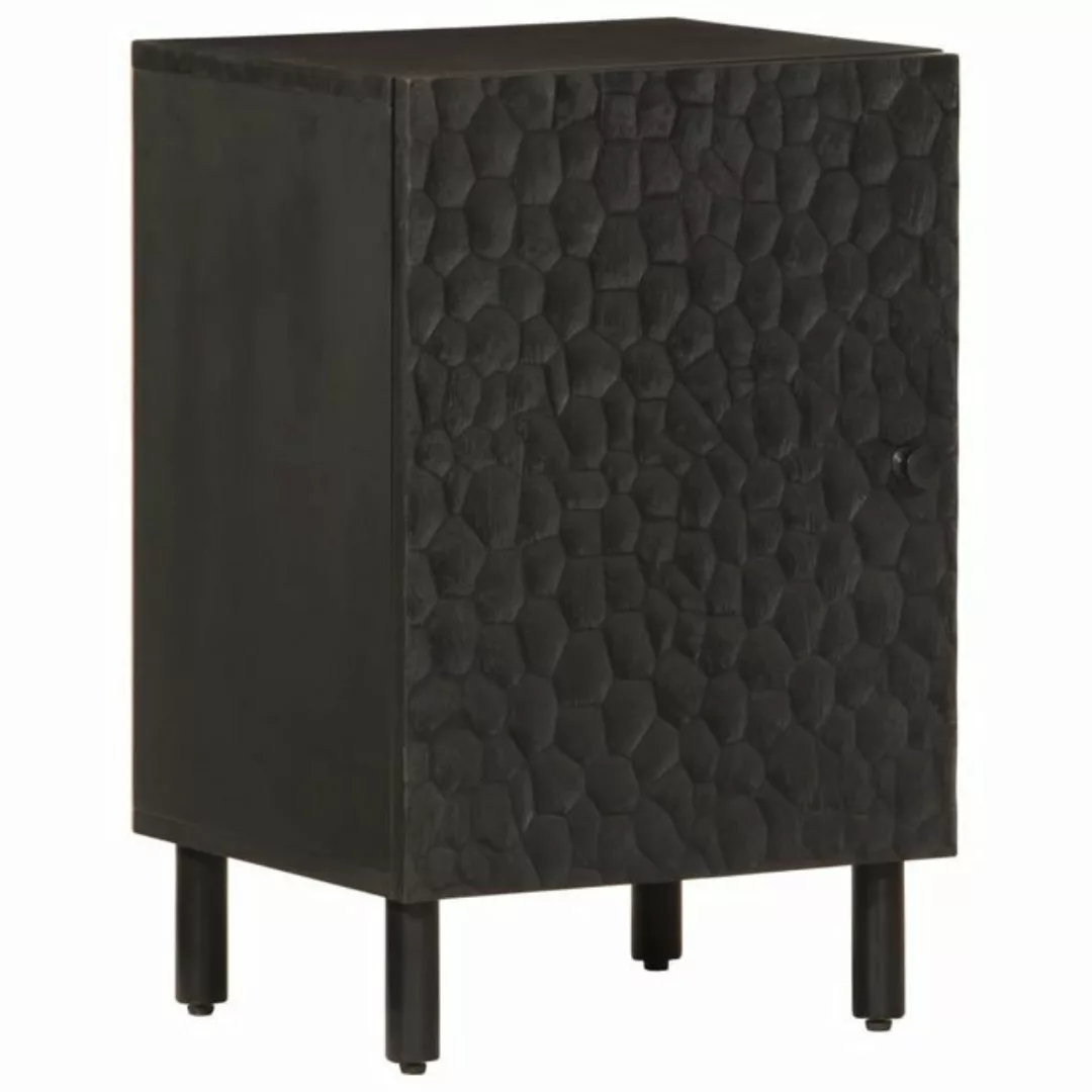 vidaXL Waschbeckenunterschrank Badschrank Schwarz 38x33x58 cm Massivholz Ma günstig online kaufen