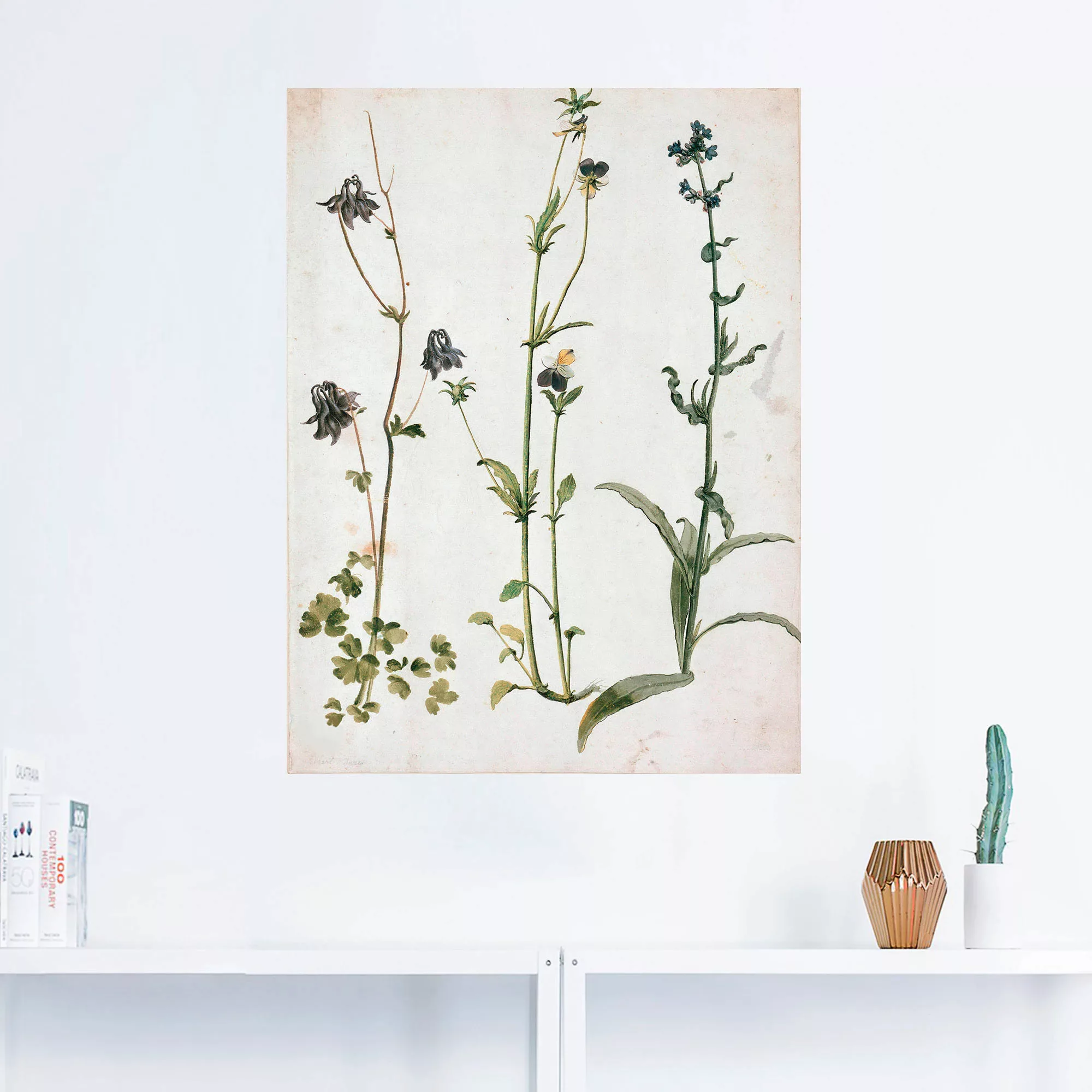 Artland Wandbild »Akelei, Stiefmütterchen und Ochsenzunge«, Blumenbilder, ( günstig online kaufen
